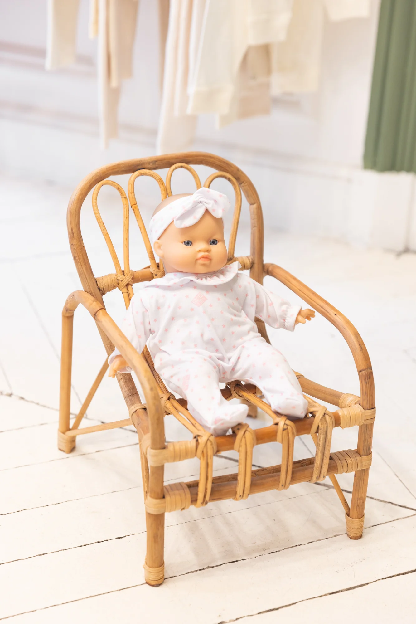 Accessoire poupon - Ensemble Camille étoilé rose bonton + minikane - Image 2