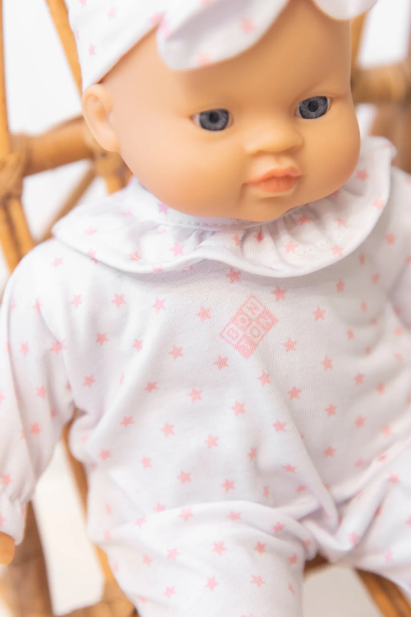 Accessoire poupon - Ensemble Camille étoilé rose bonton + minikane - Image 3