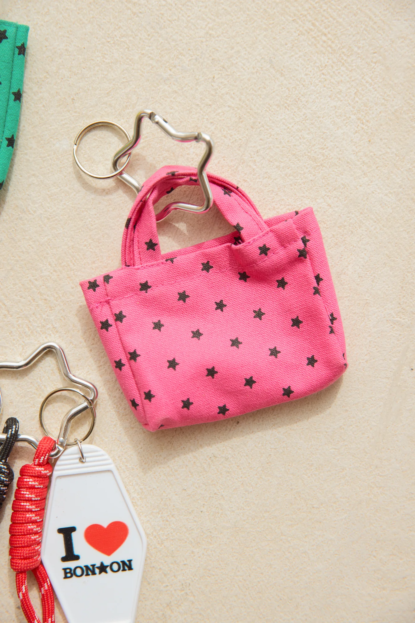 Porte-clés - Cabas Rose Blush - Image 2
