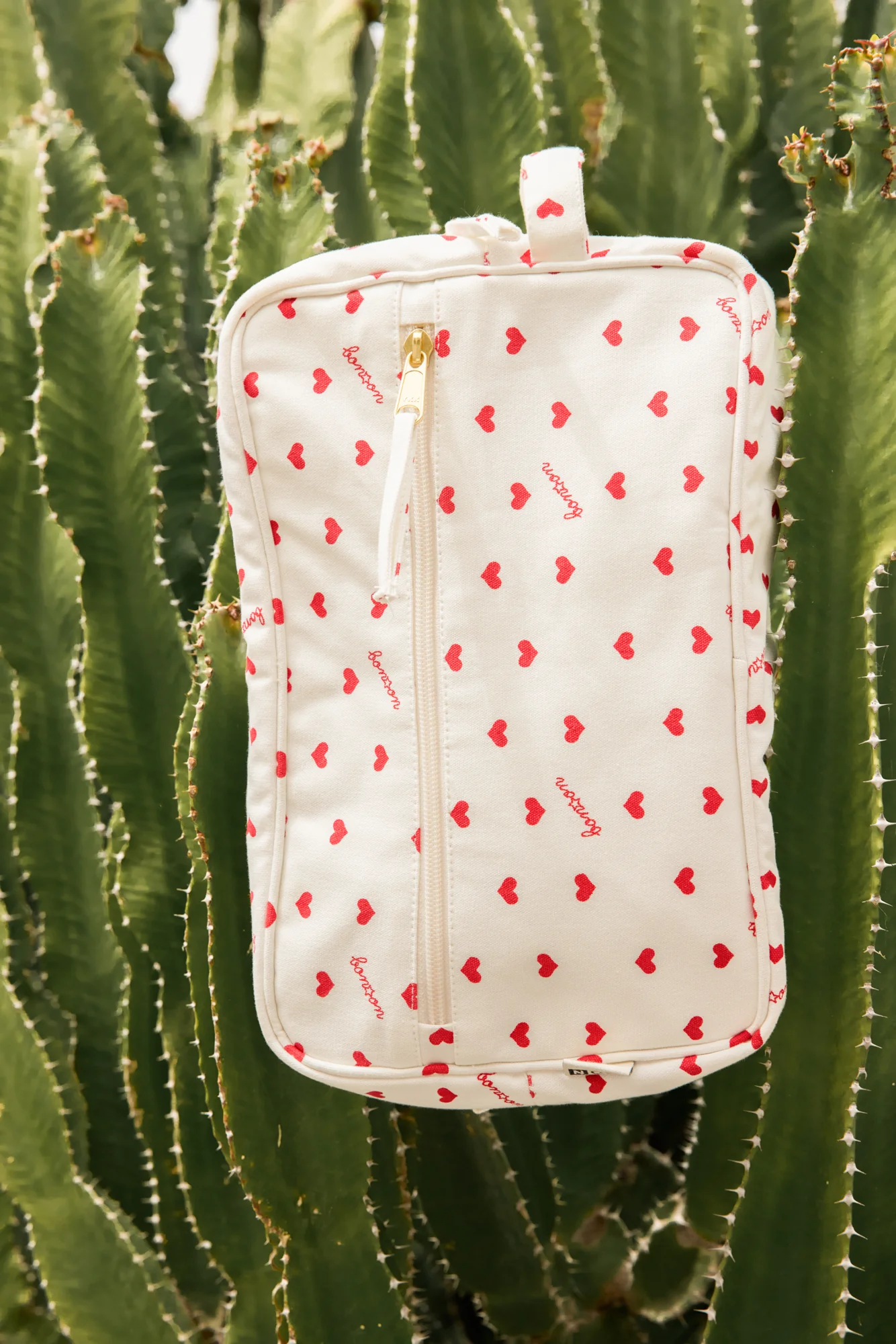 Trousse de toilette - Cœurs rouges