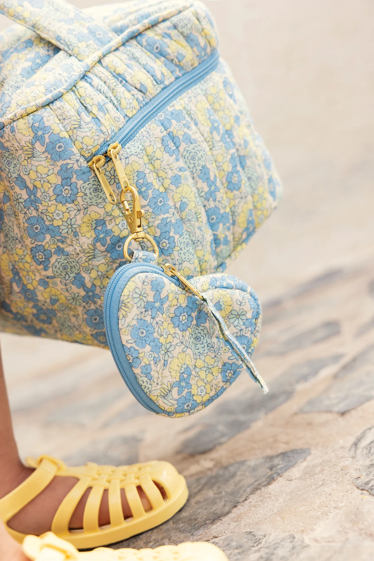 Porte-clé - Fleur Vintage Bleu