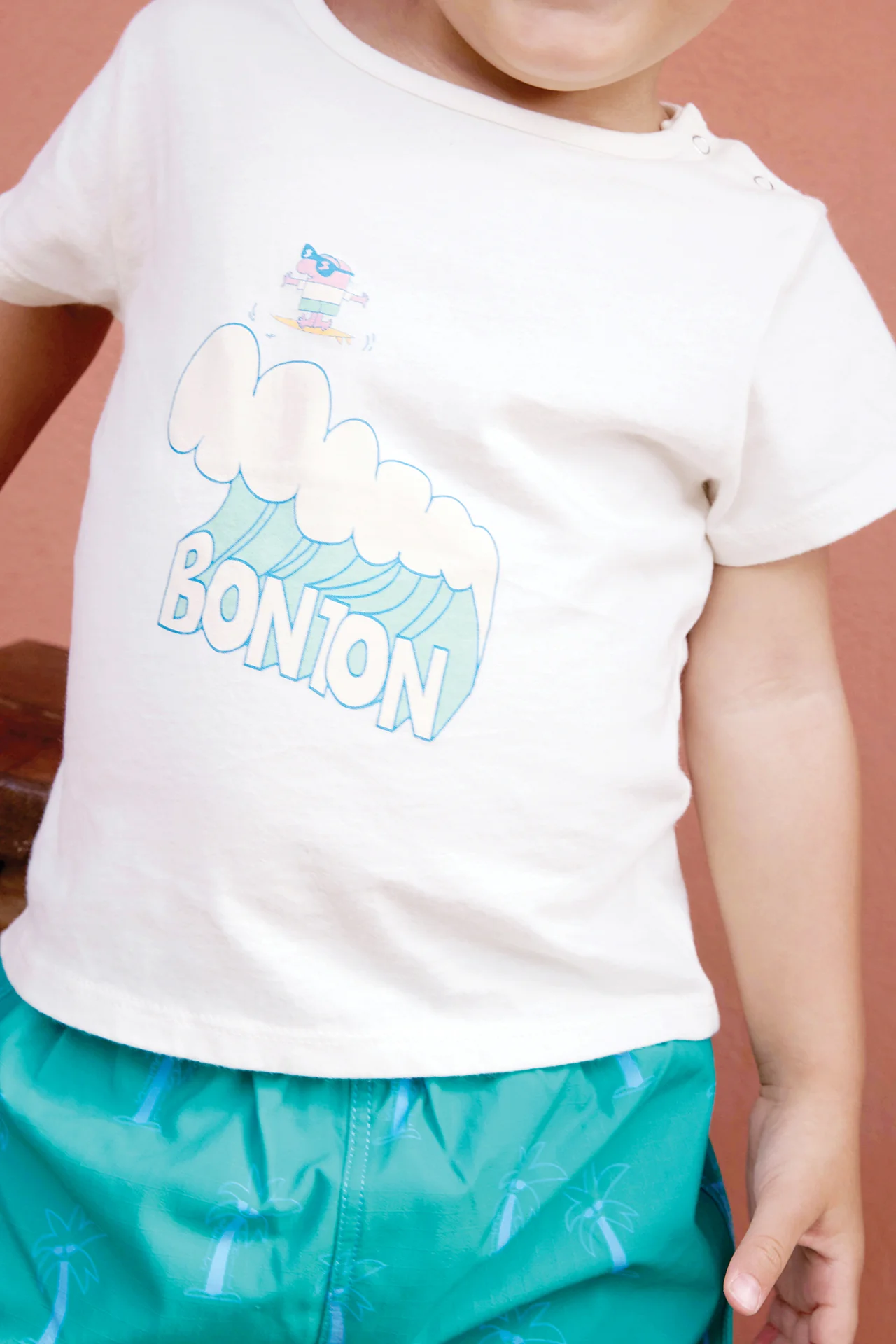 T-Shirt - Tuba Wave Ecru Bonton - Image 3