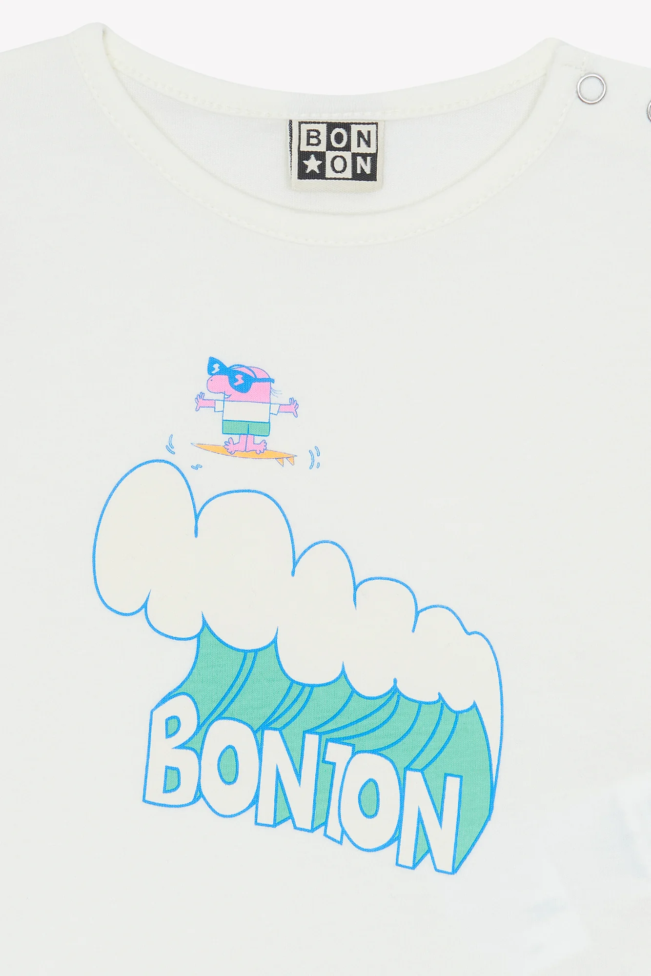 T-Shirt - Tuba Wave Ecru Bonton - Image 5