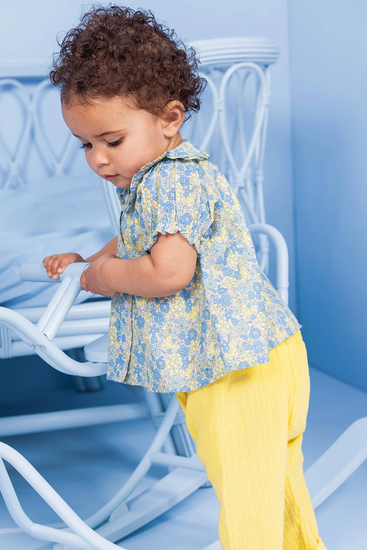 Chemise - Aria Fleurs Vintage Bleu - Image 3