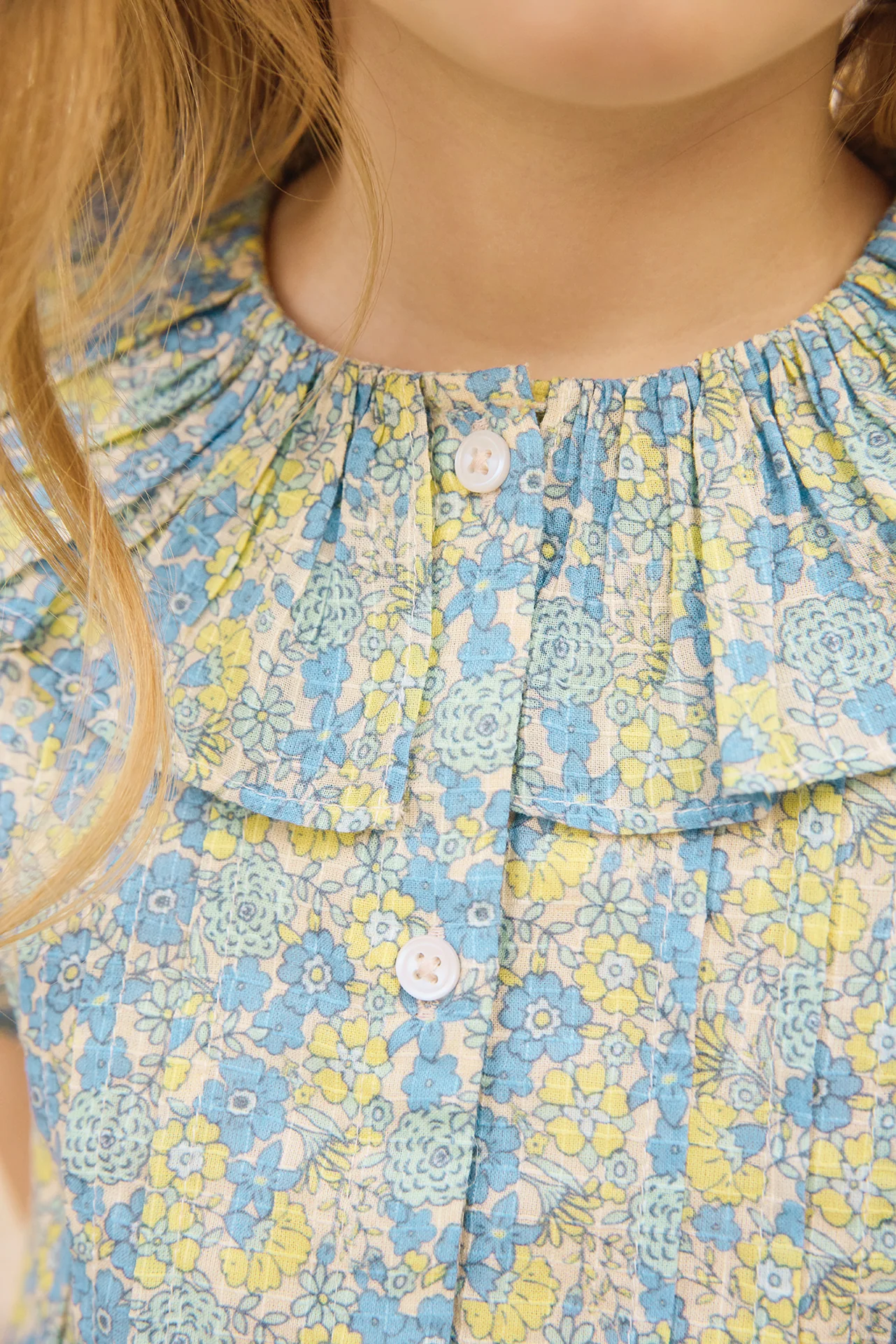 Blouse - Nancy Fleurs Vintage Bleu - Image 5