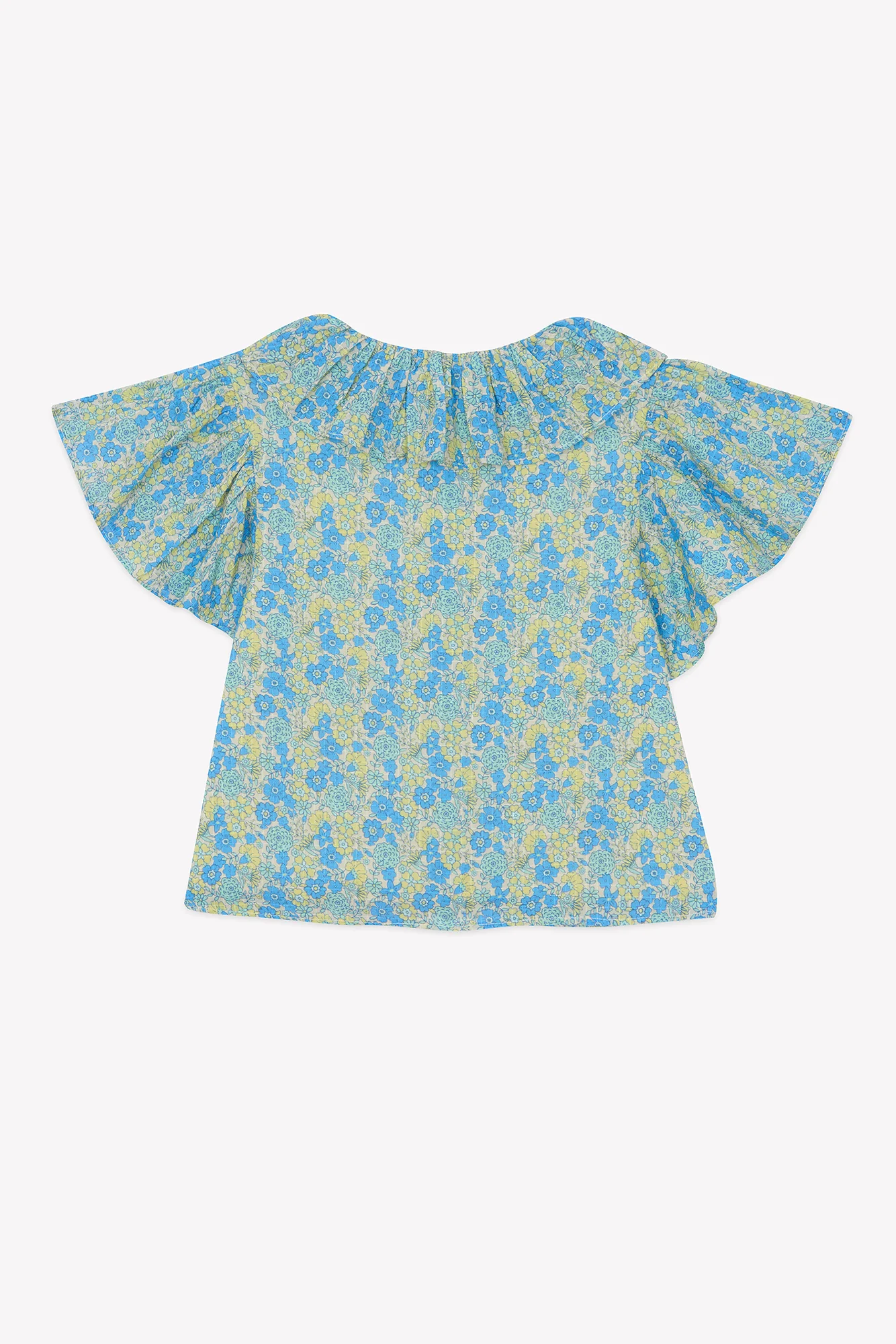 Blouse - Nancy Fleurs Vintage Bleu - Image 9