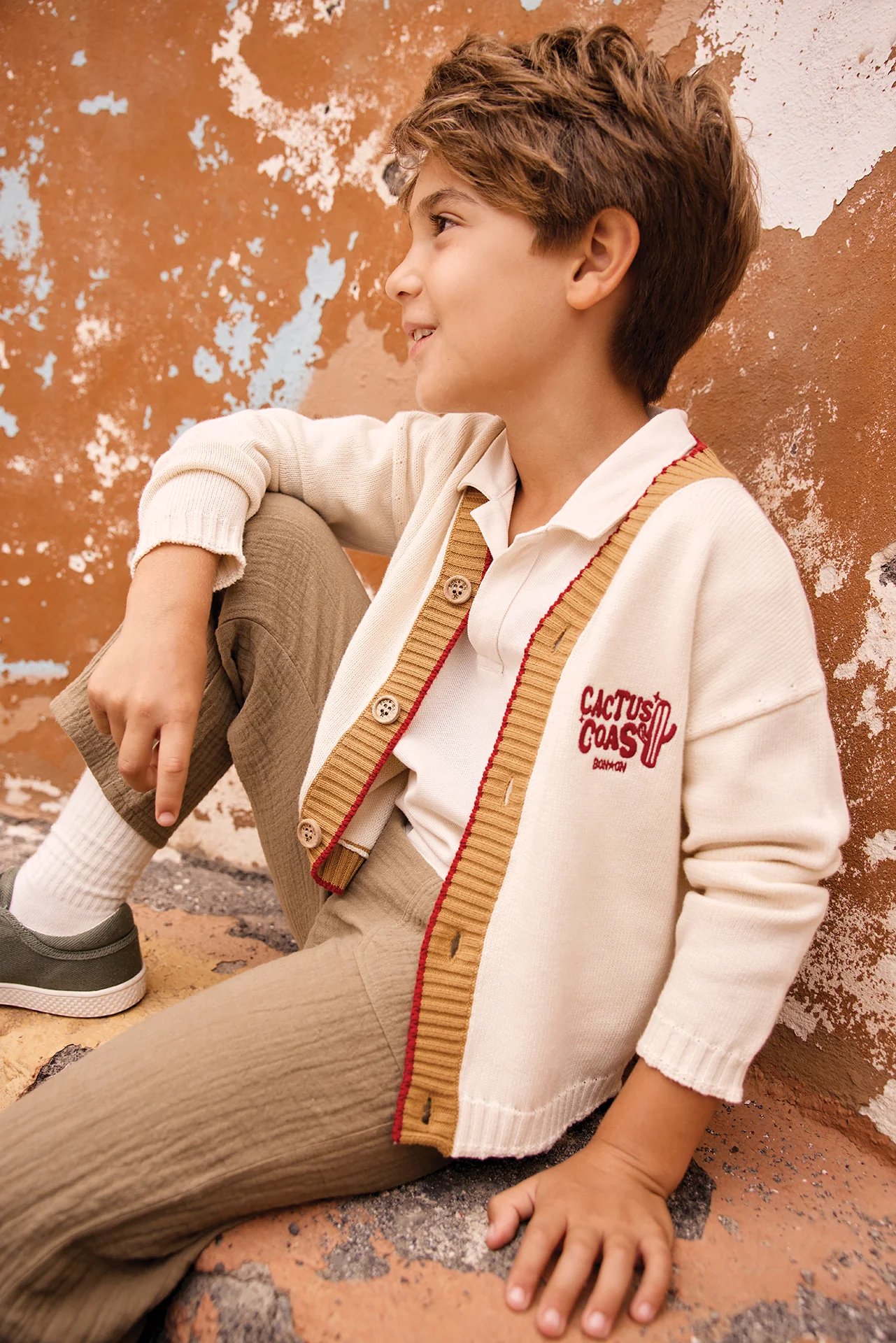 Cardigan - Lucas Ecru Bonton