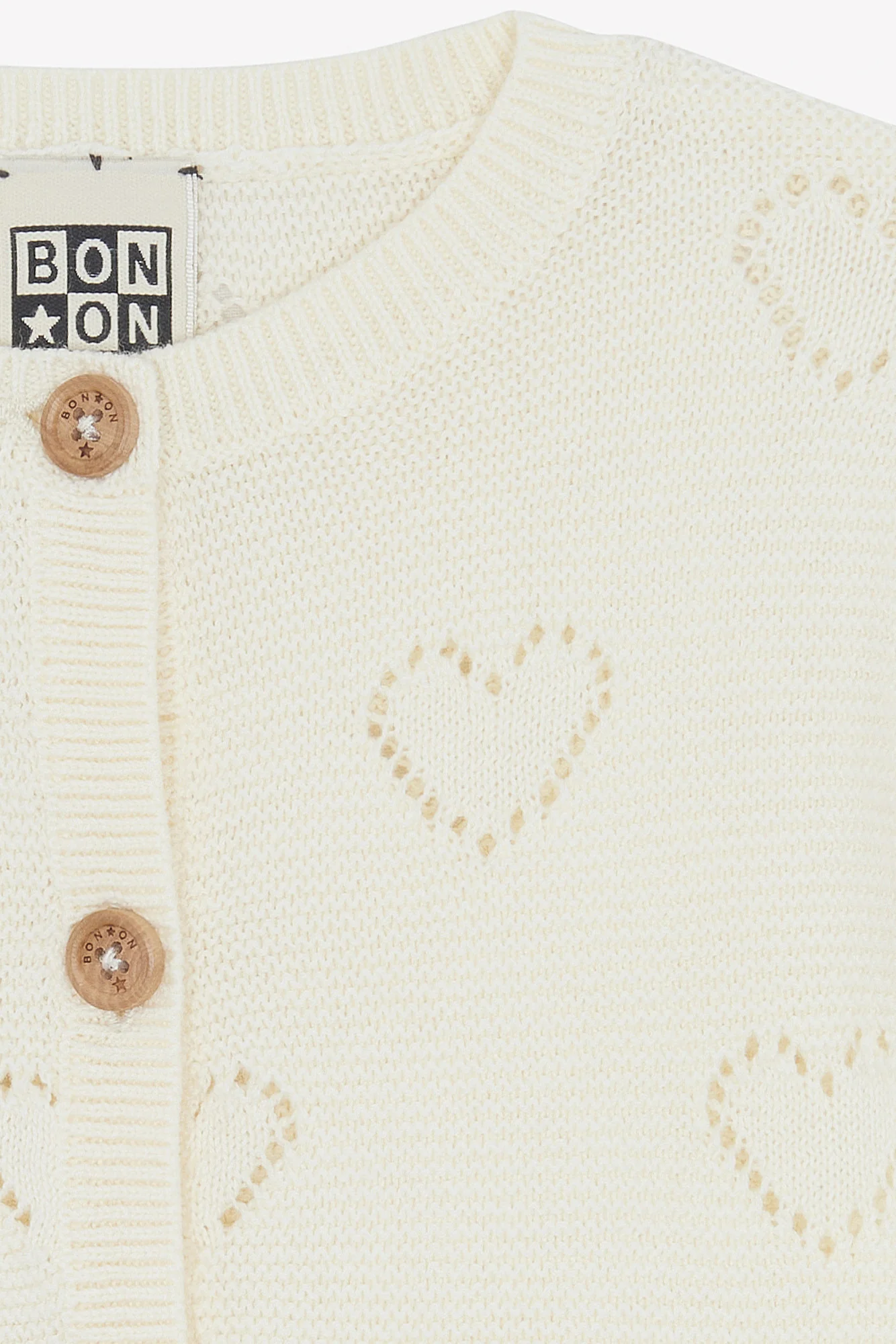 Cardigan - Lilet Coeur Ecru Bonton - Image 2
