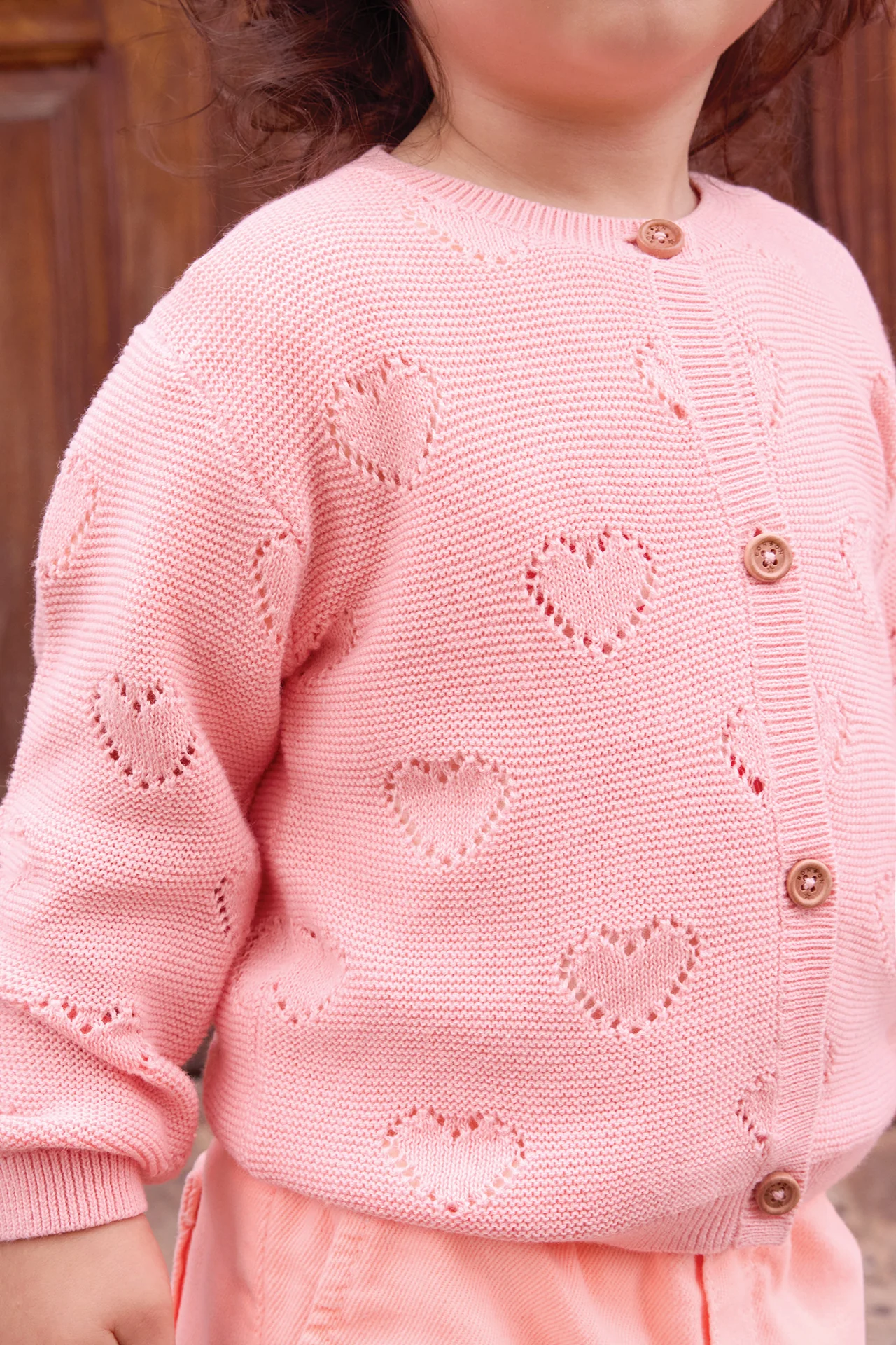 Cardigan - Lilet Coeur Orange Sunset