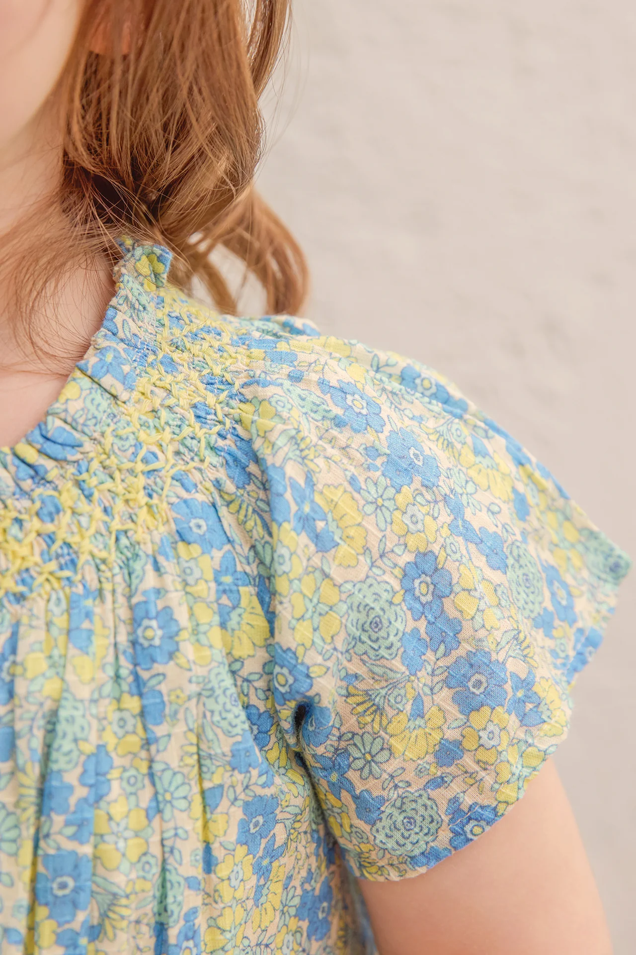 Robe - Noisette Fleur Vintage Bleu - Image 5