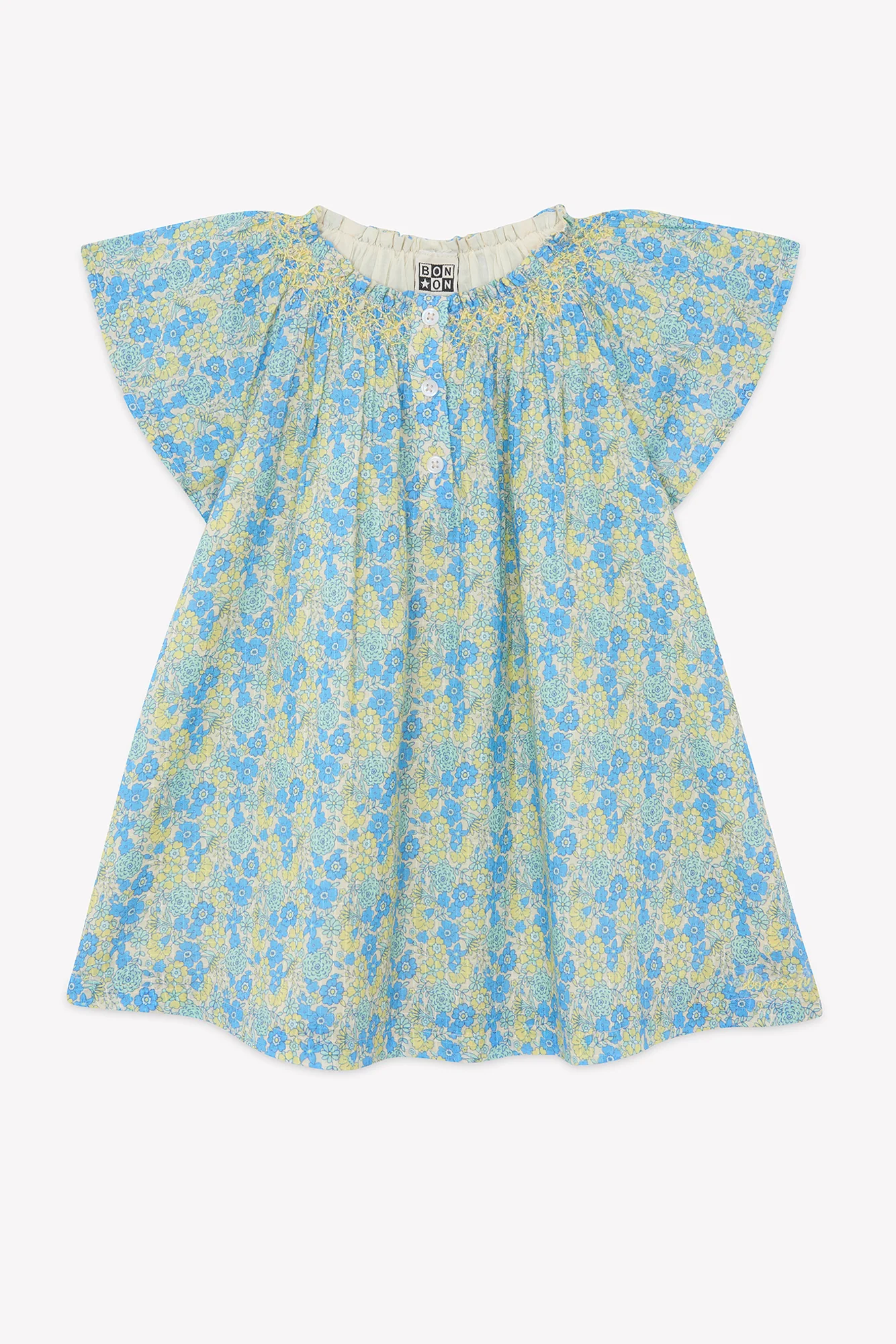 Robe - Noisette Fleur Vintage Bleu - Image 7
