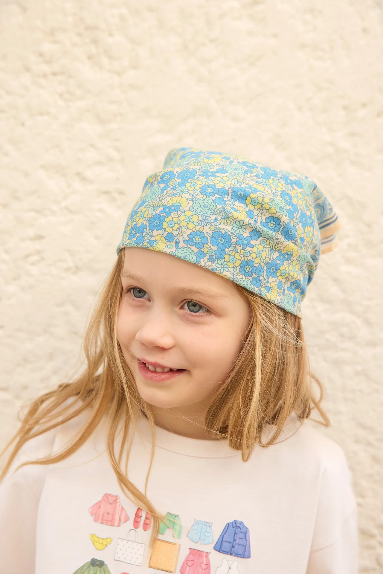 Foulard - Fleur Vintage Bleu - Image 3