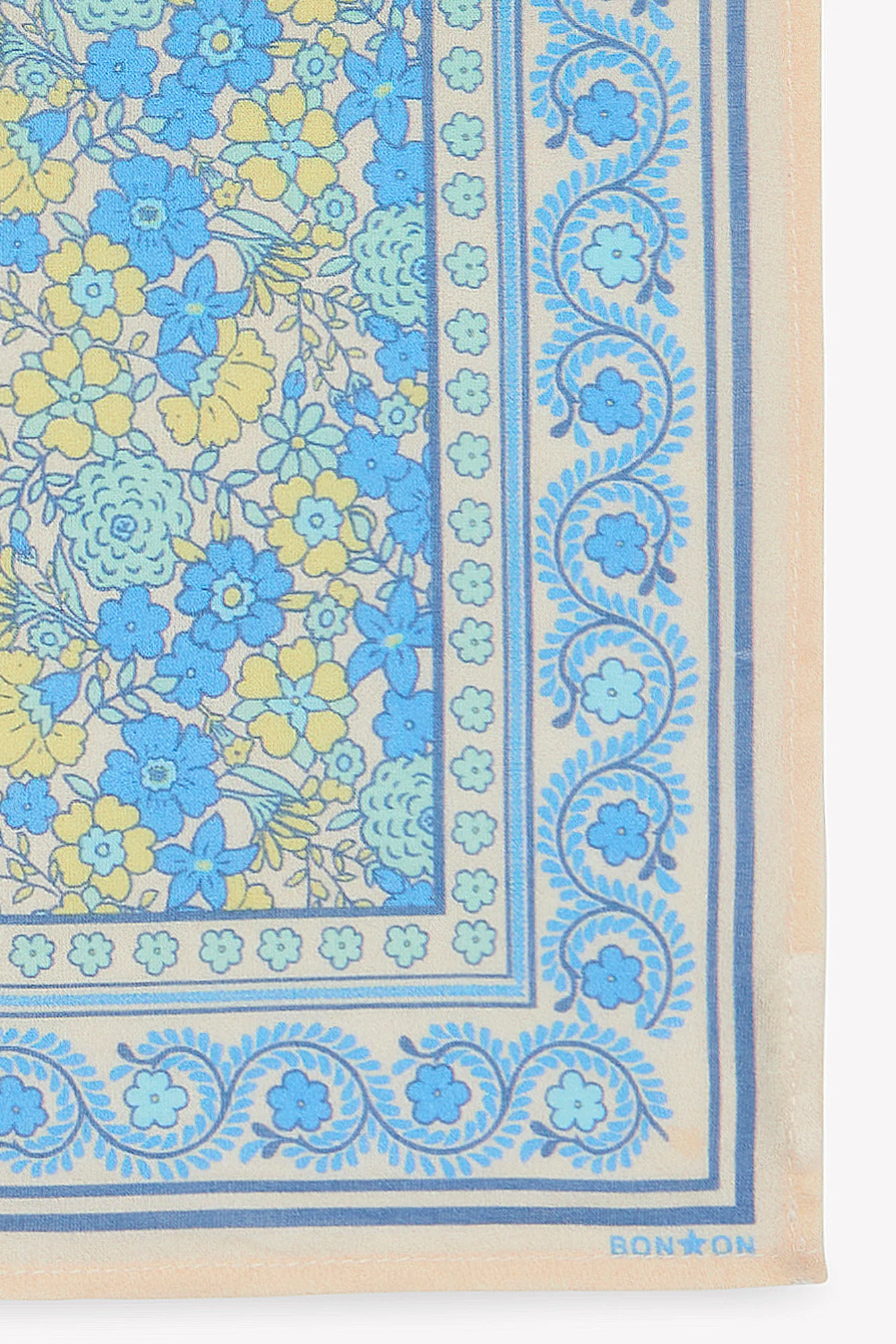 Foulard - Fleur Vintage Bleu - Image 6