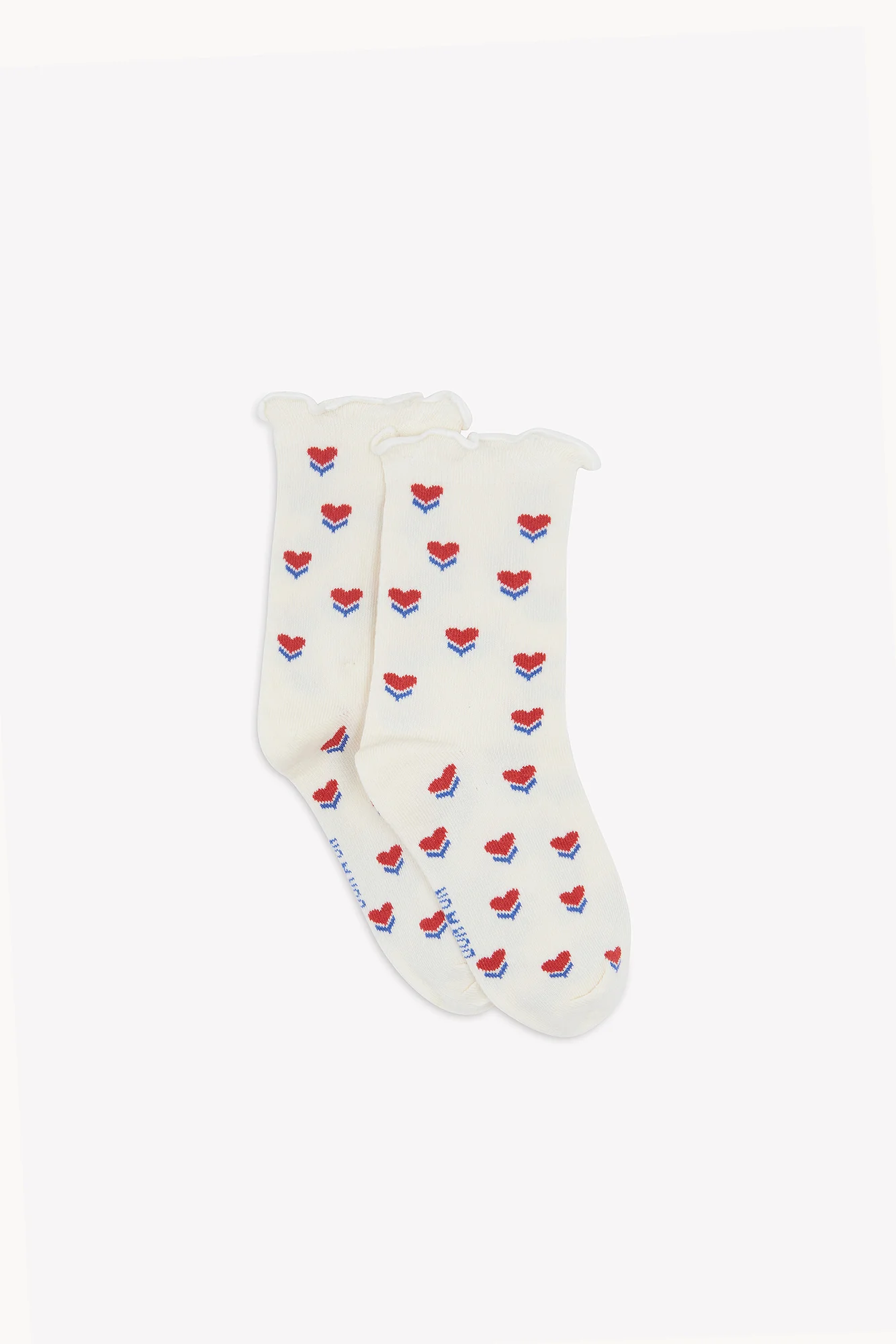 Chaussettes - Mini coeurs Ecru Bonton - Image 3