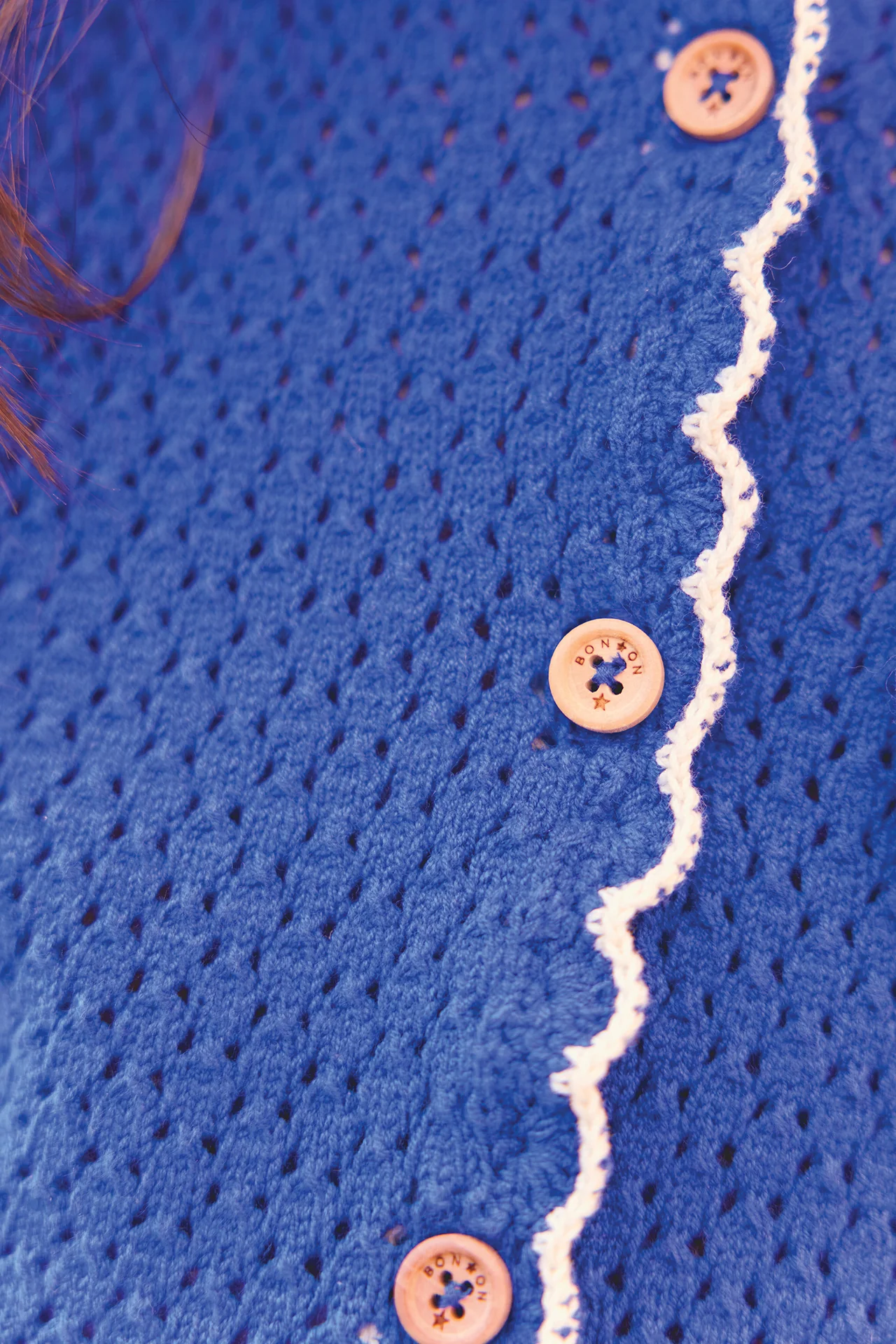 Cardigan - Lanza bleu fou en crochet - Image 3