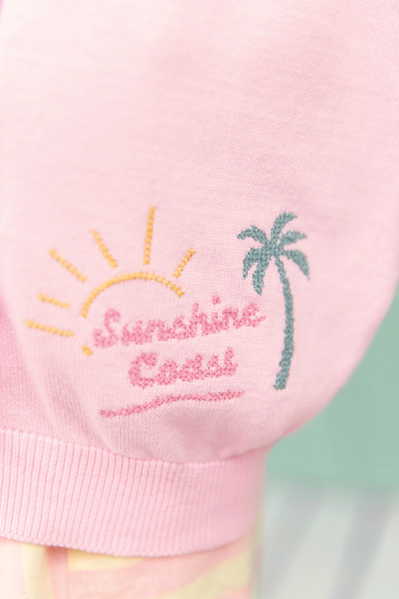 Cardigan - Lola rose bule illustration "Sunshine Coast" - Image 2