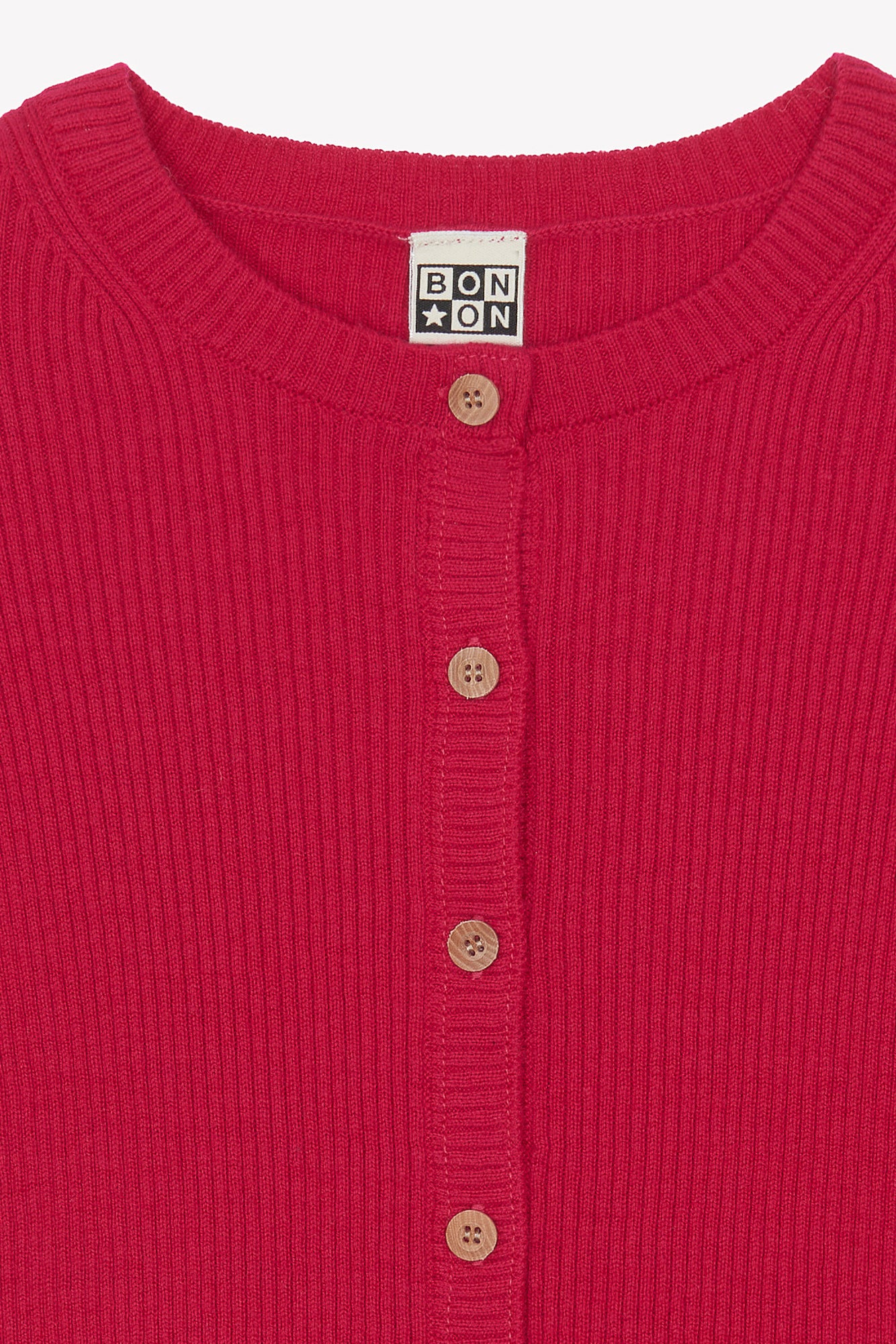 Cardigan - Lotta rose guili en tricot côtelé - Image 4