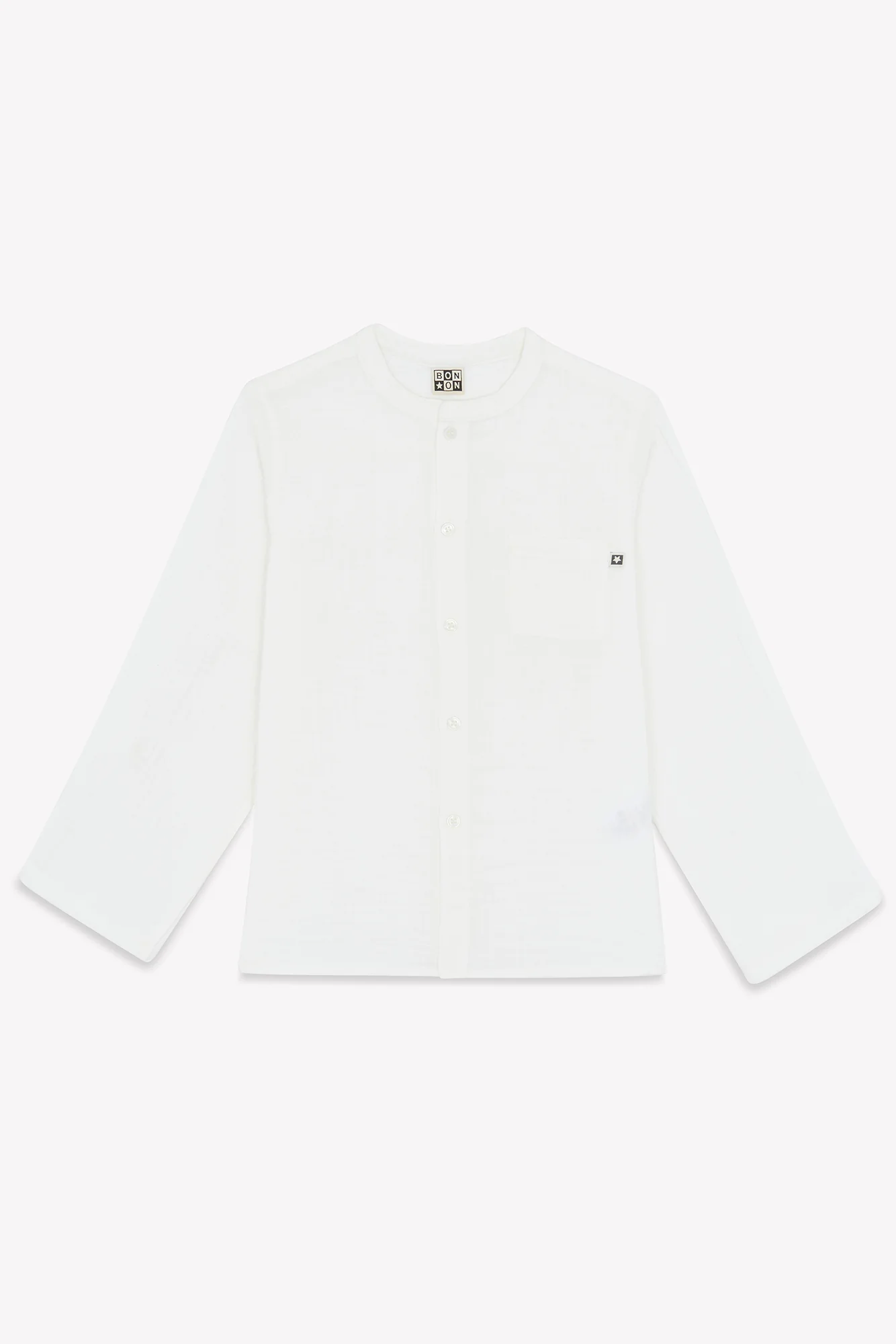 Chemise - Internet écru en gaze 100% coton biologique certifié GOTS