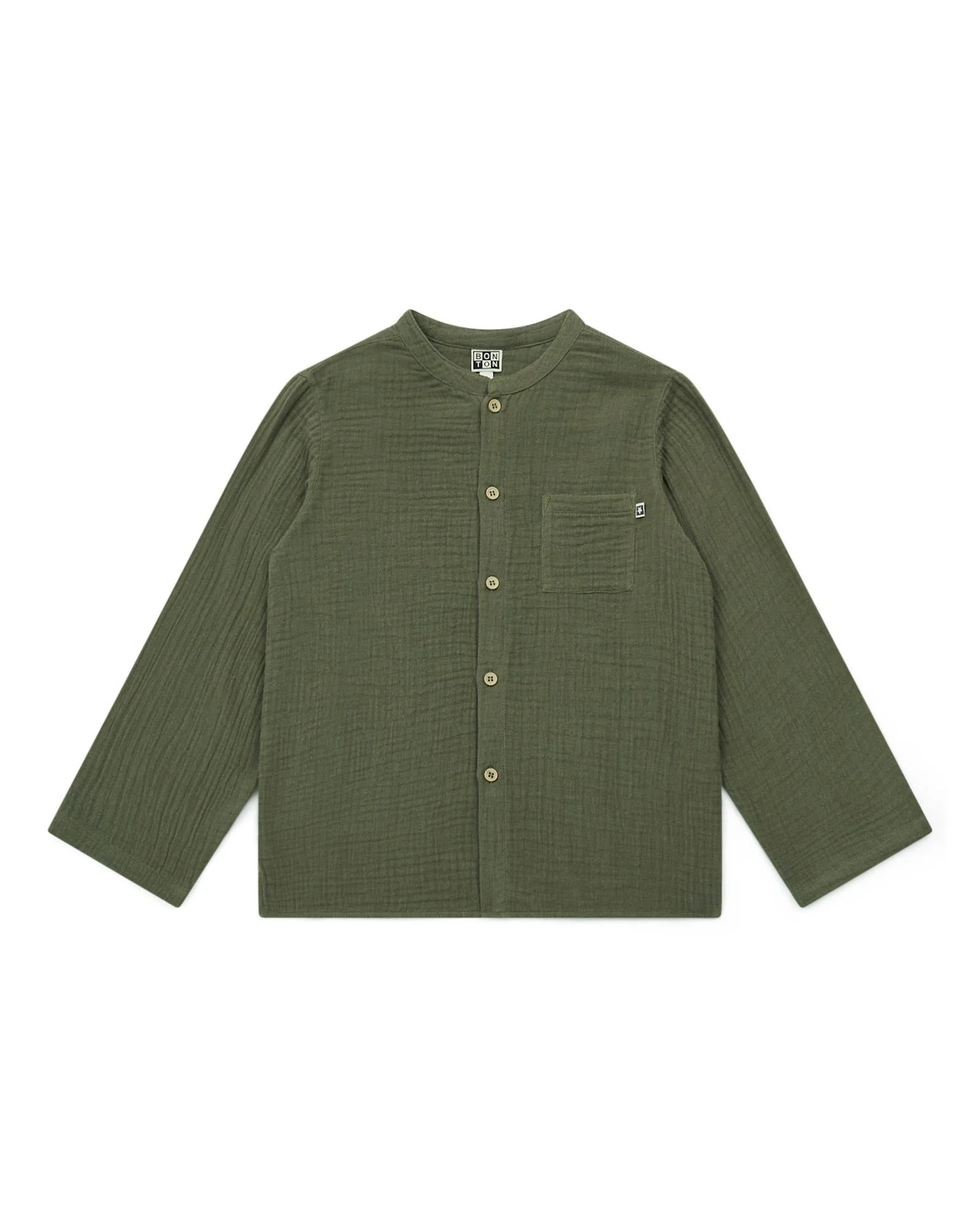 Chemise - Internet verte en gaze 100% coton biologique - Image 4