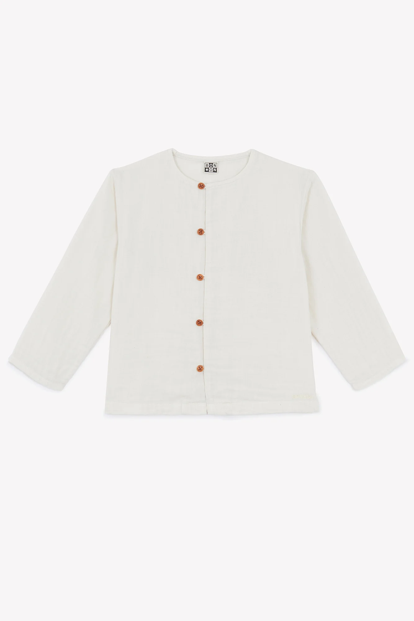 Chemise - Linde écru bonton en gaze de coton - Image 5