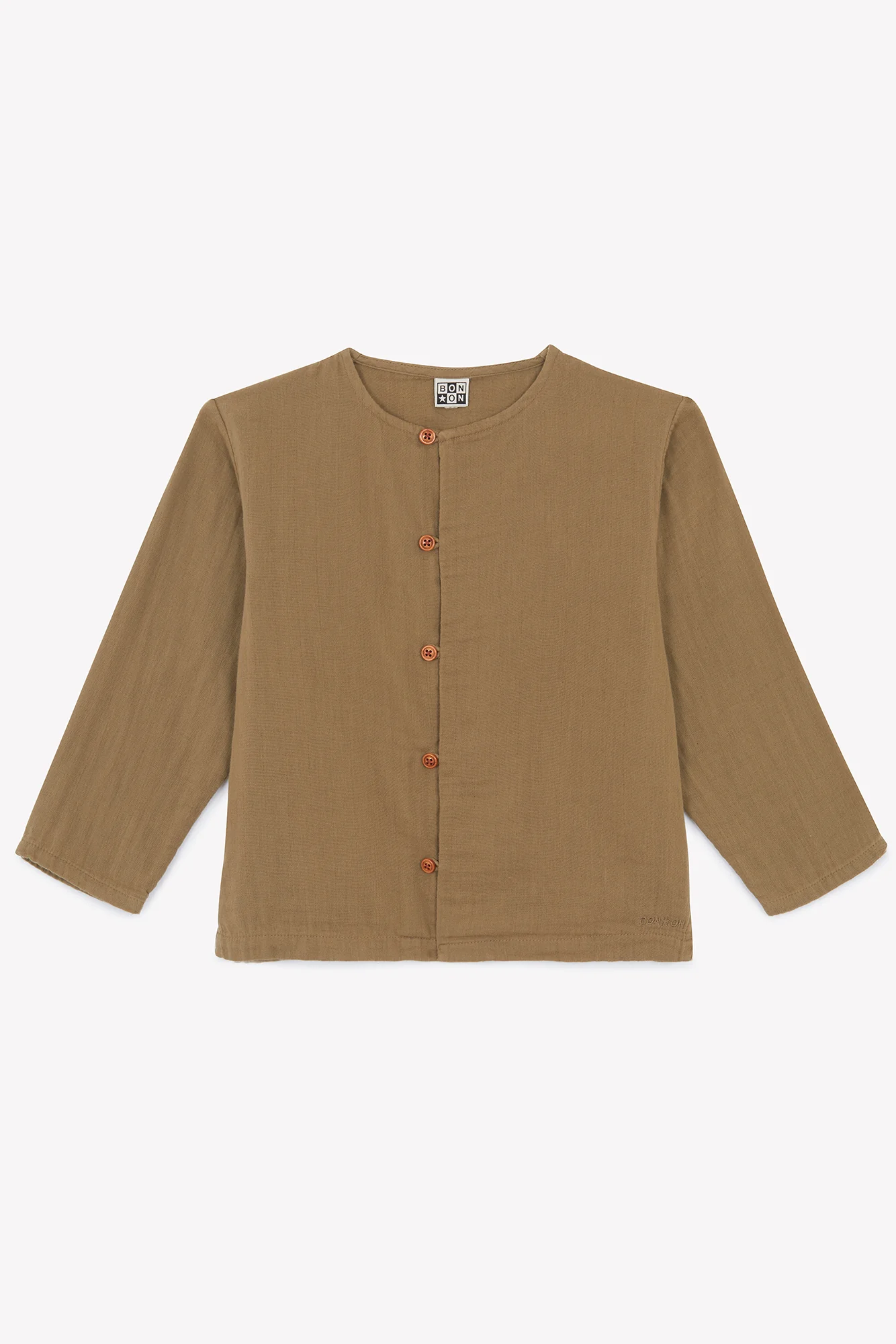 Chemise - Linde kaki kayak en gaze de coton - Image 2