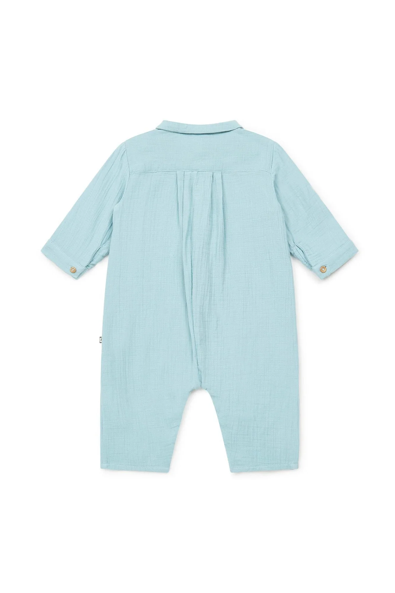 Combinaison - Baobab bleu Bébé gaze de coton biologique certifié GOTS - Image 2