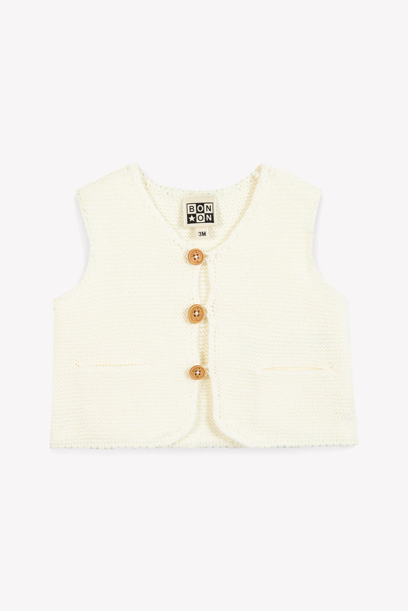 Gilet - Léon  écru bonton - Image 2