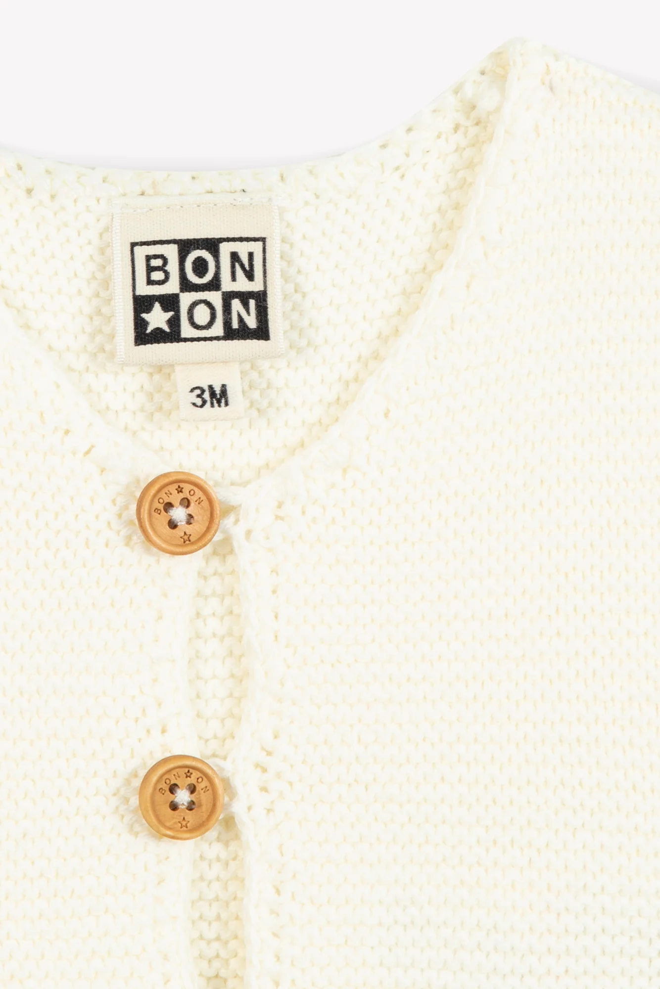Gilet - Léon  écru bonton - Image 3