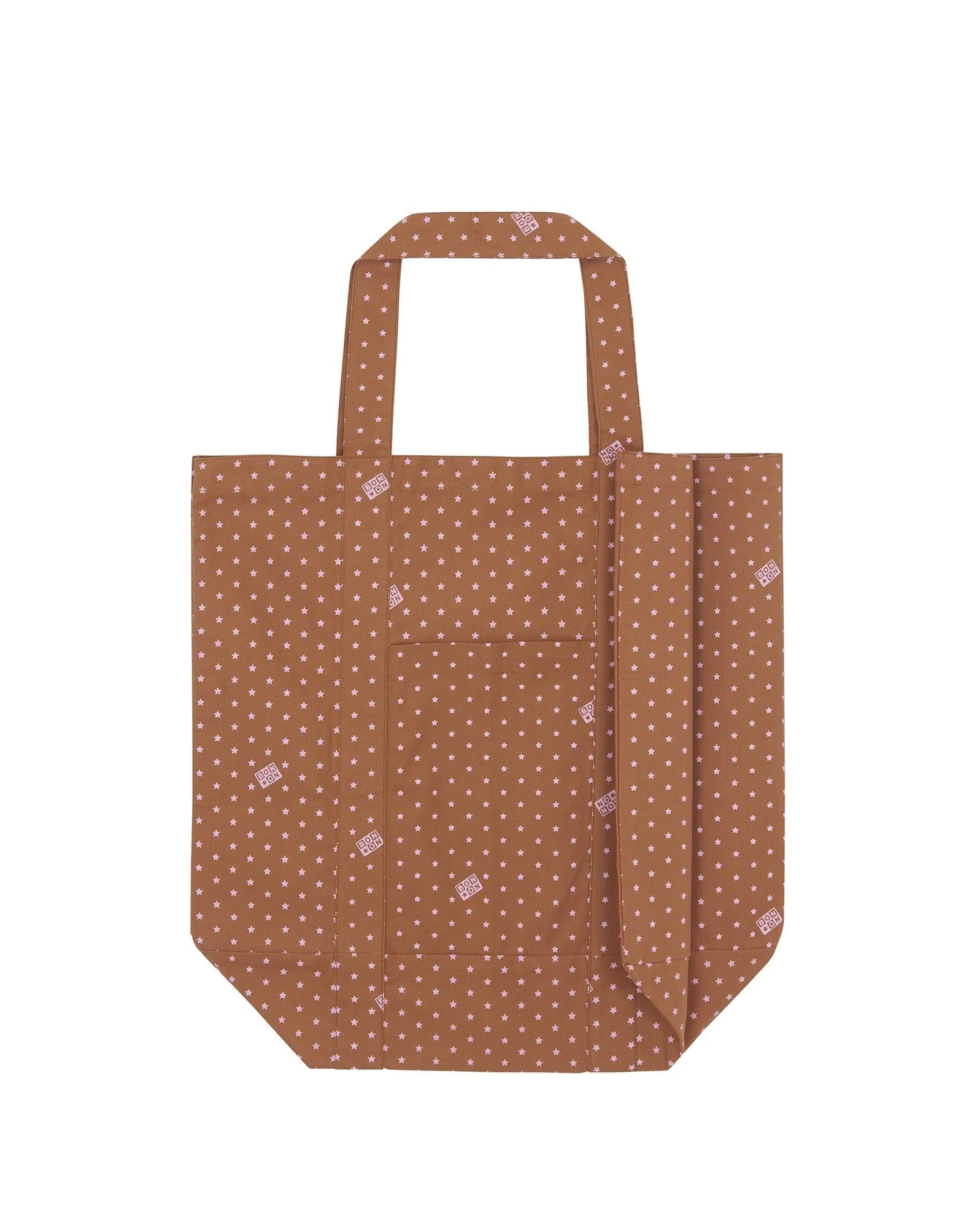 Grand Cabas - Etoile marron en toile de coton - Image 3
