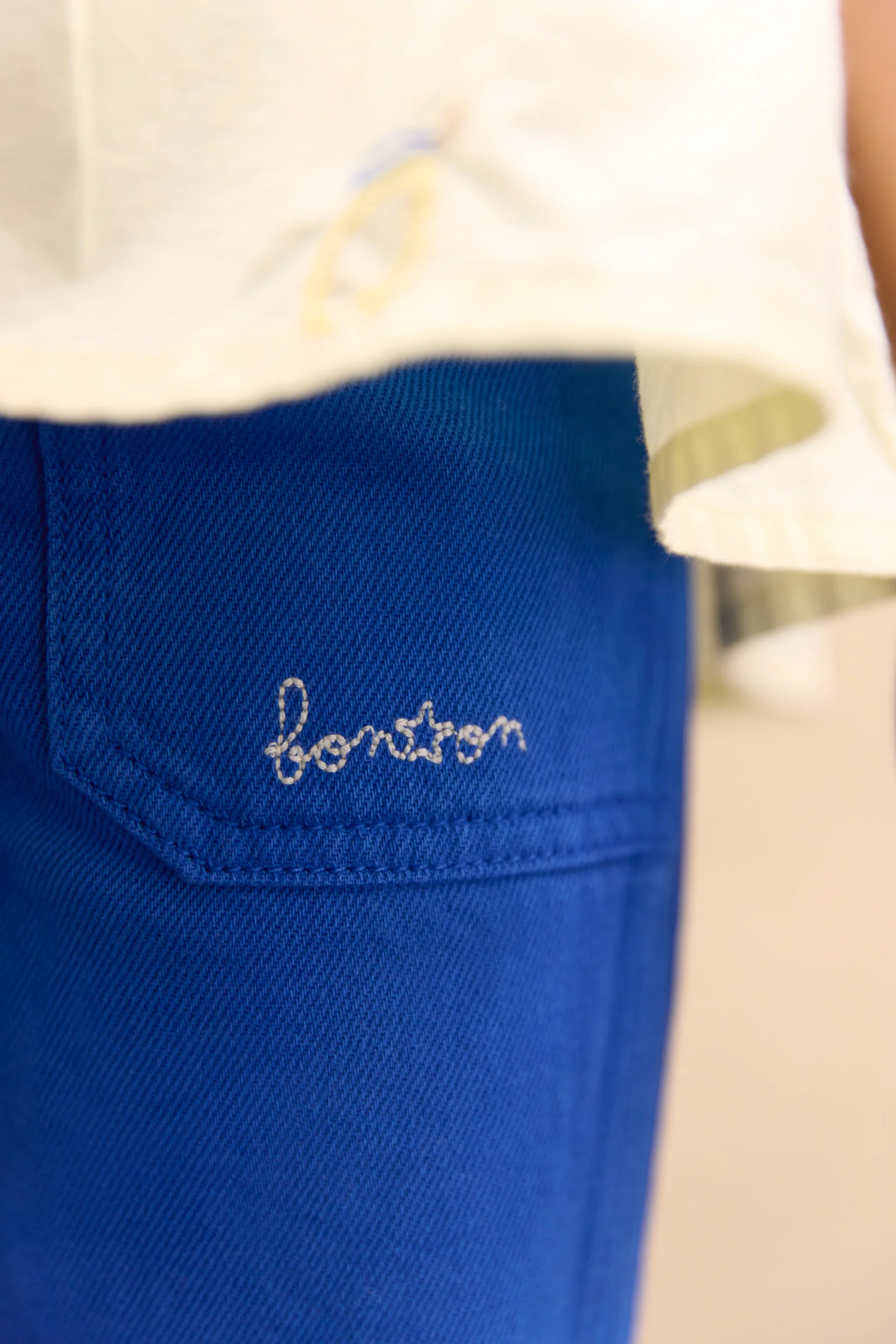 Pantalon - Lino bleu fou - Image 2