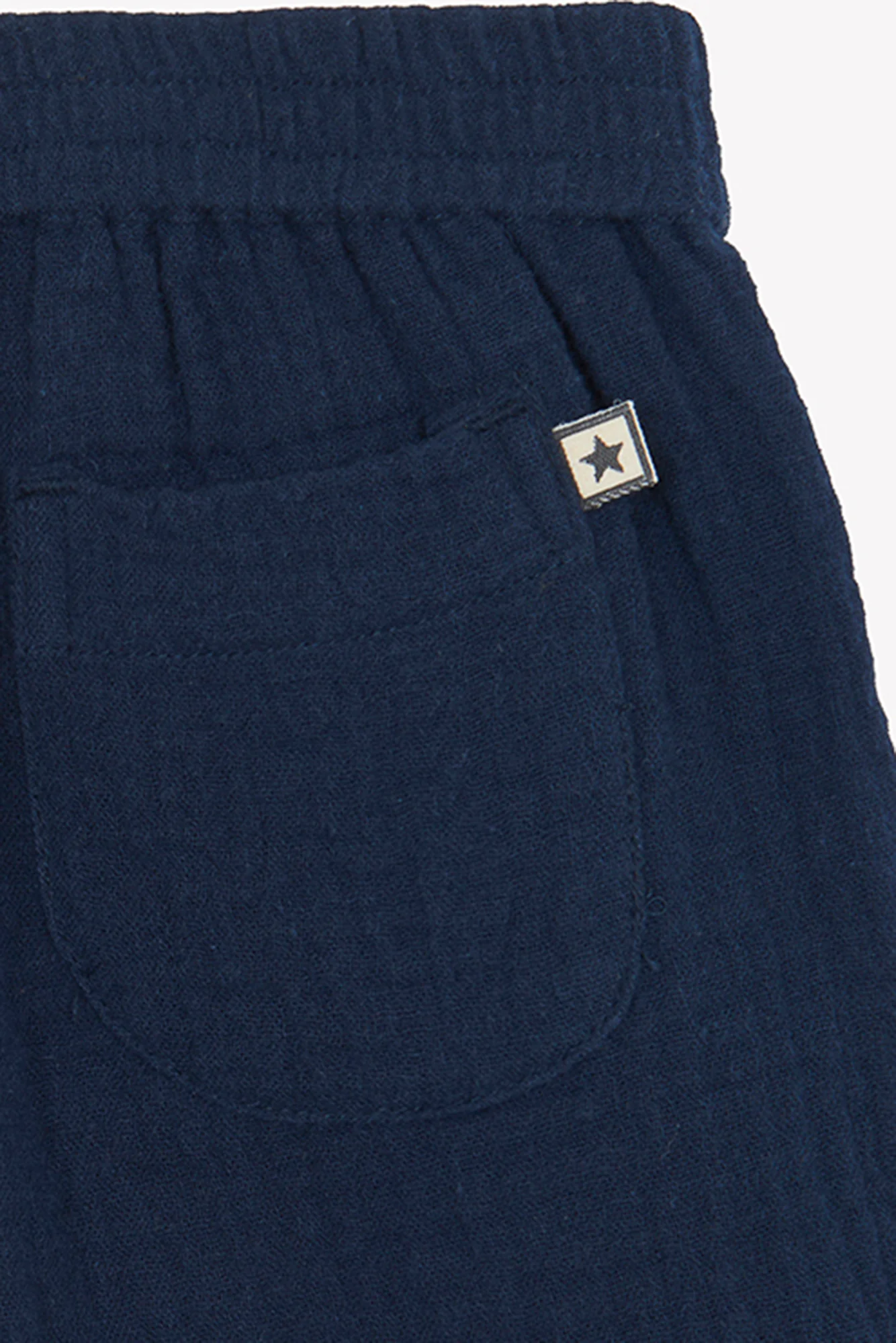 Short - Ramb bleu Bébé en gaze de coton - Image 2