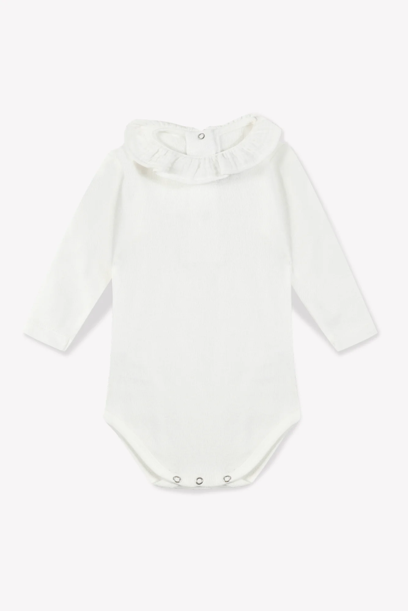 Body - bébé fille col à volant 100% coton bio
