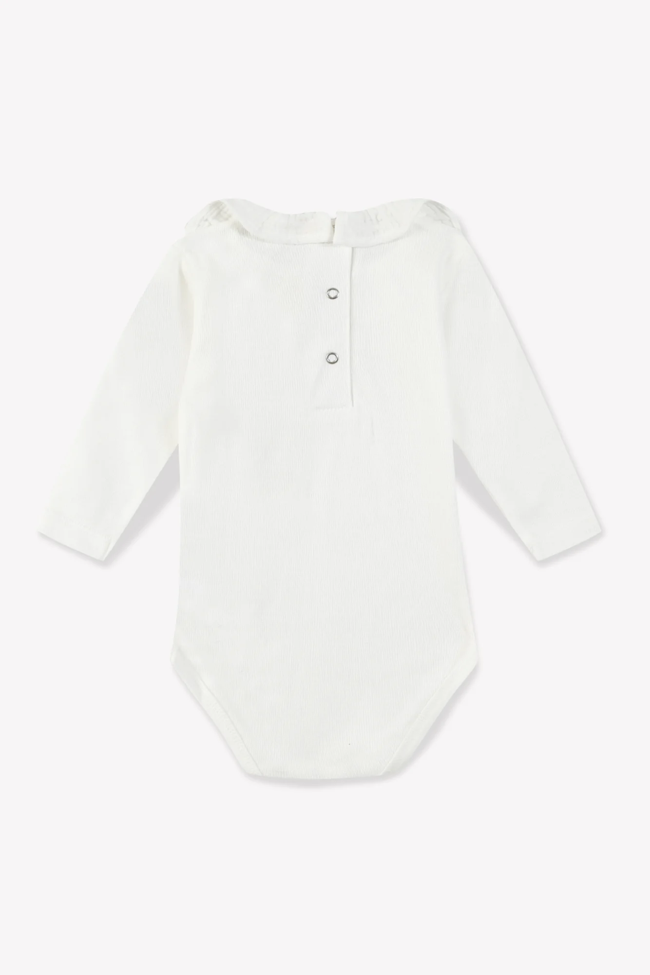 Body - bébé fille col à volant 100% coton bio - Image 3
