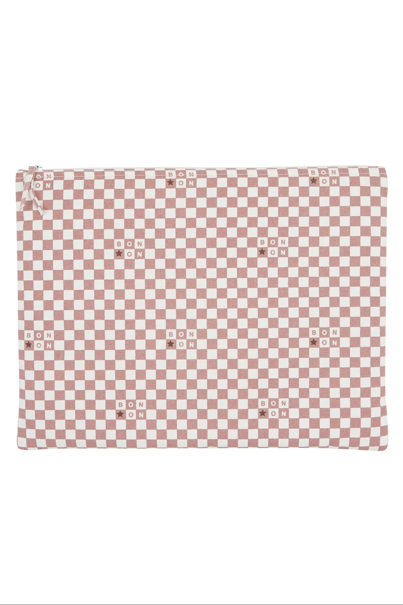 Pochette ordinateur - Sacha damier rose