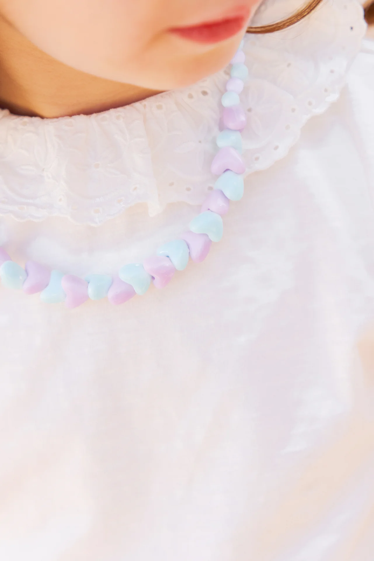 Set collier bracelet - Blue Heart