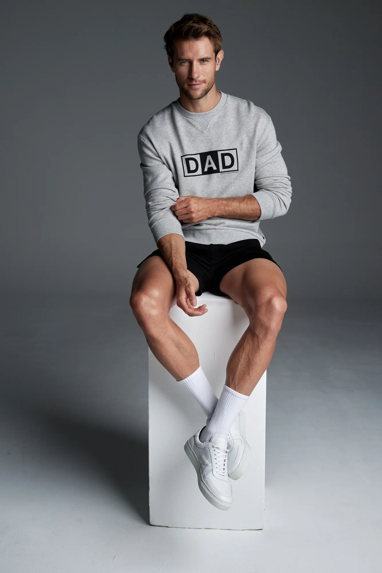 Sweat - Dad gris Homme coton BONTON + RON DORFF