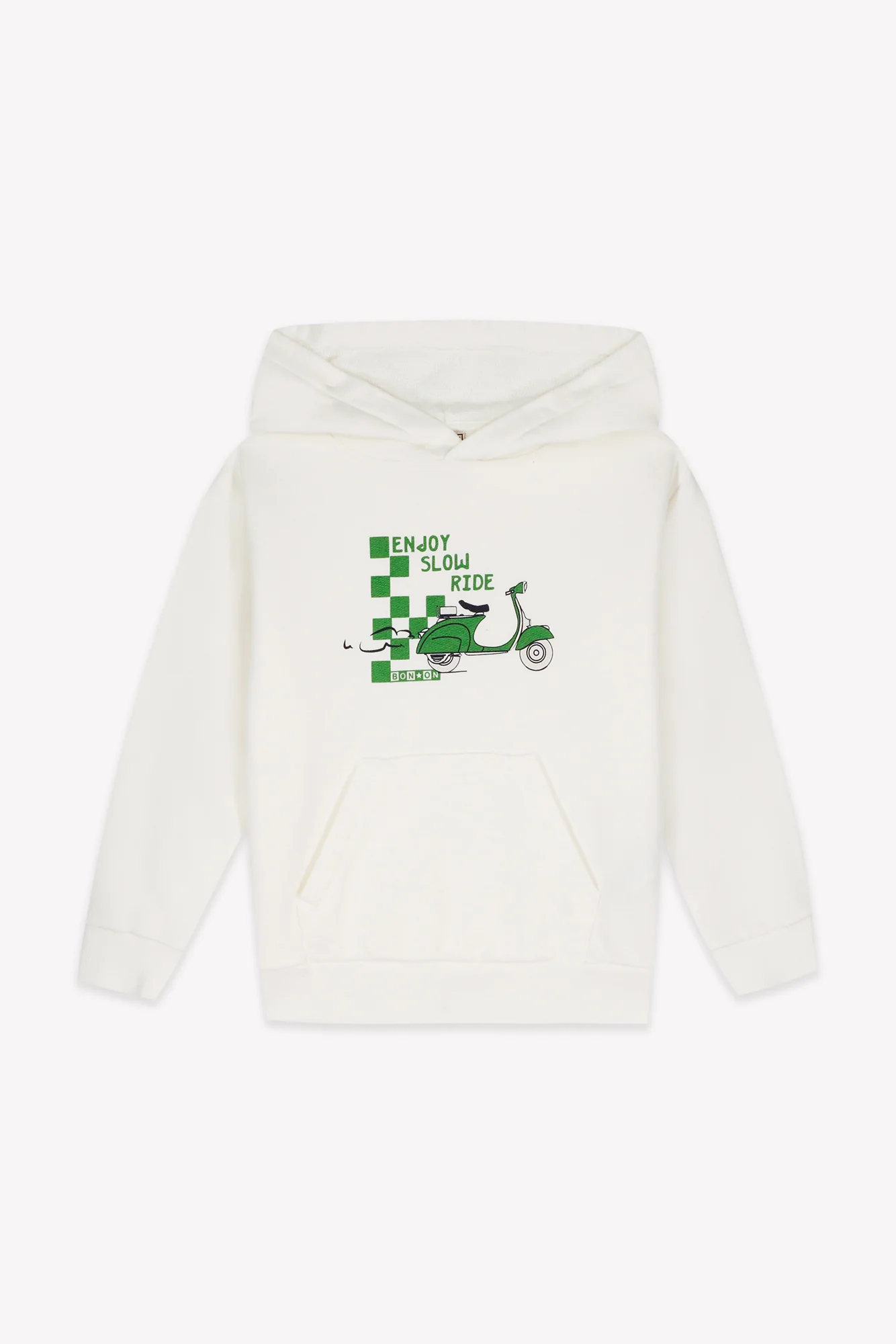Sweat - Lennon écru bonton illustration scooter - Image 4