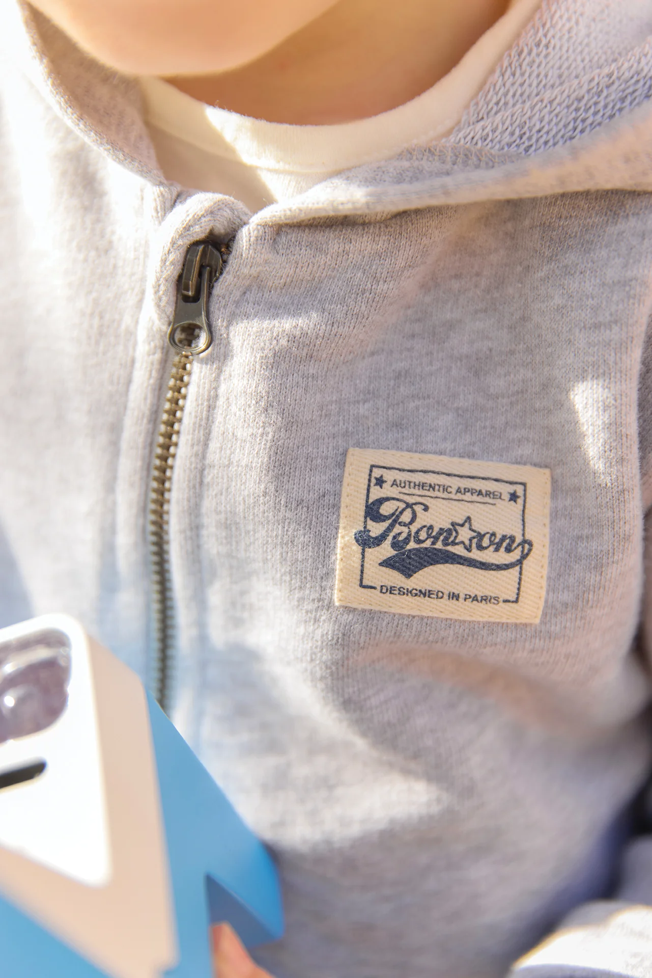 Sweat - Lu  camping gris chiné zippé - Image 2