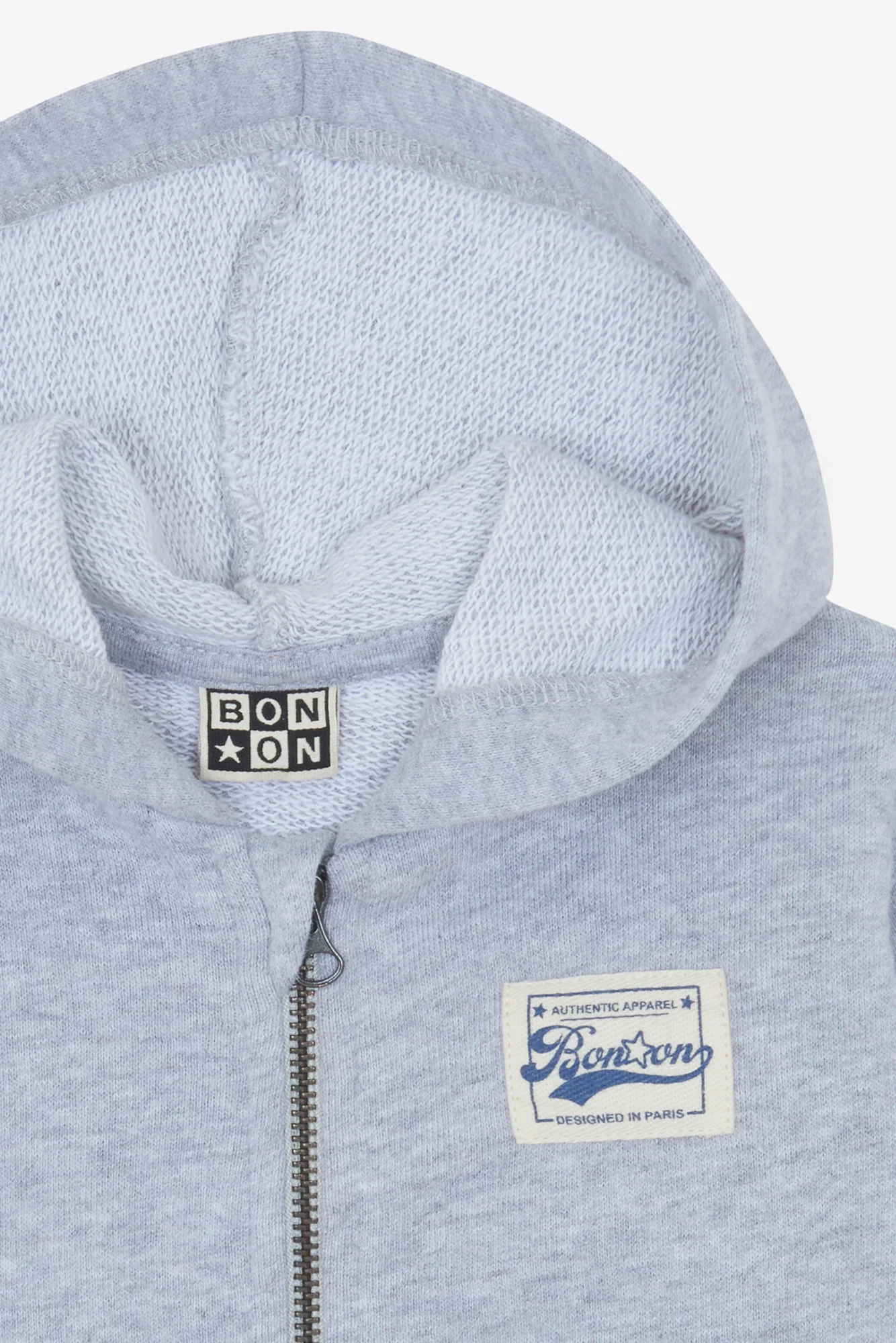 Sweat - Lu  camping gris chiné zippé - Image 5