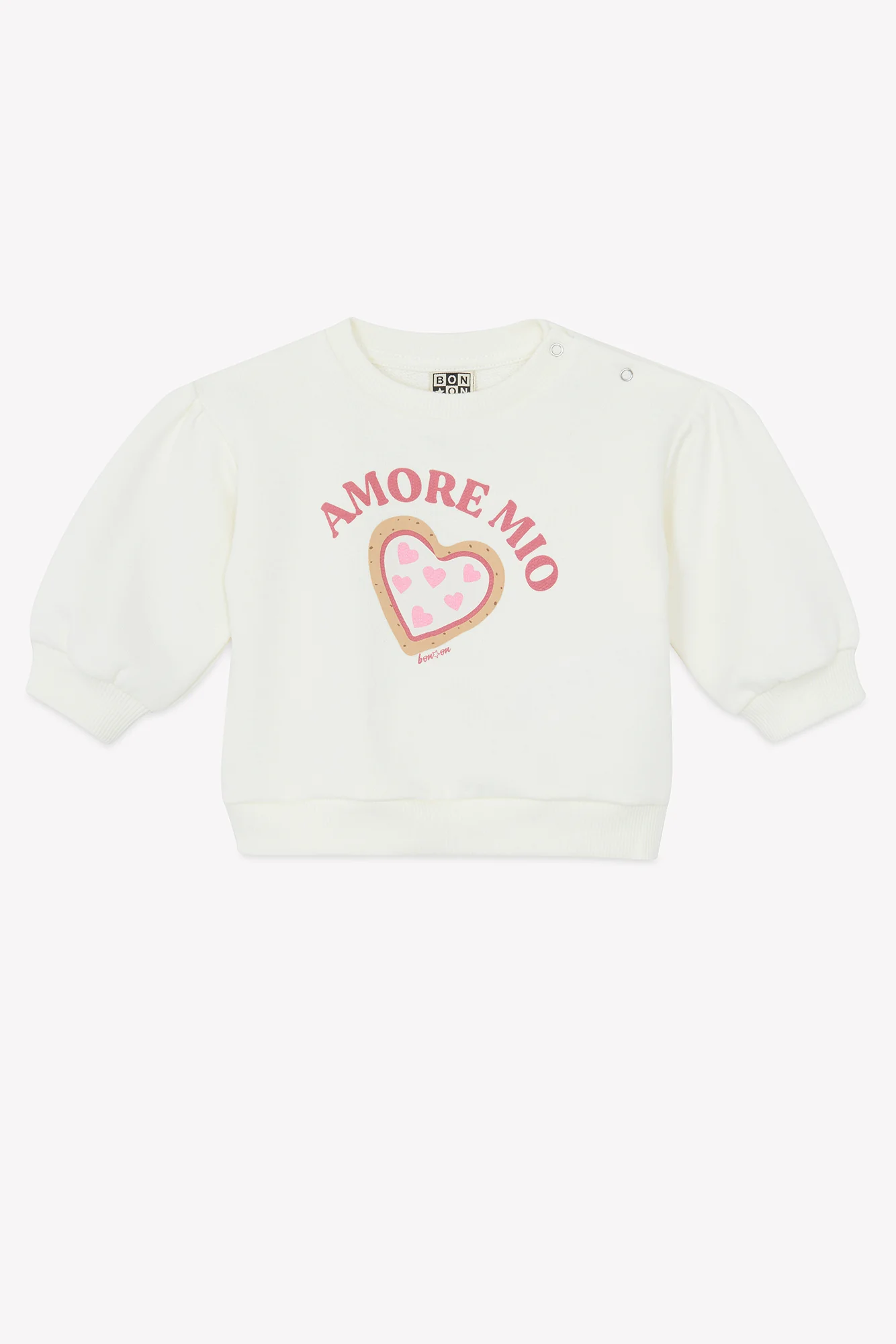 Sweat - Lys ecru bonton illustration "Amore Mio" - Image 5