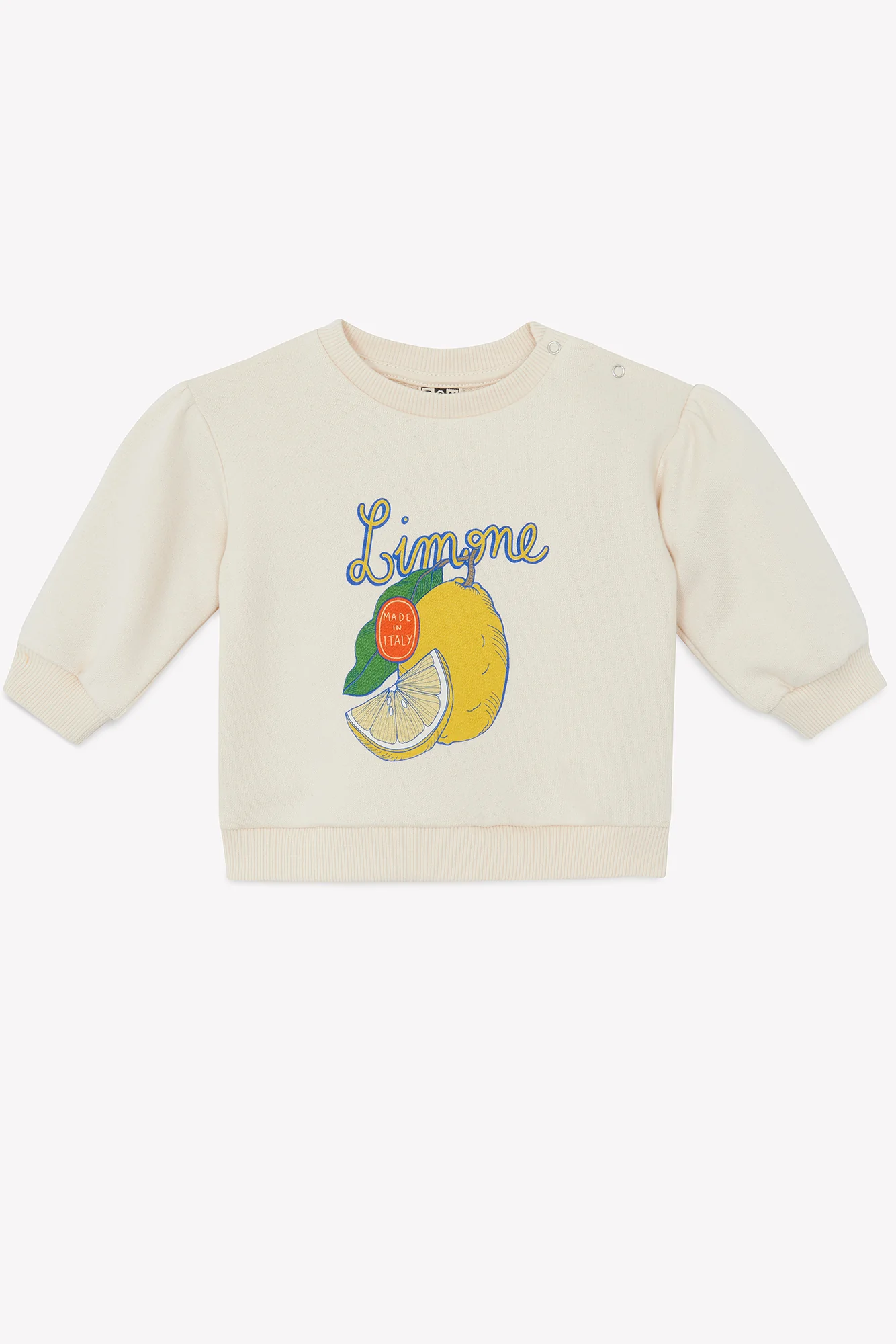 Sweat - Lys écru bonton illustration "Limone" - Image 4