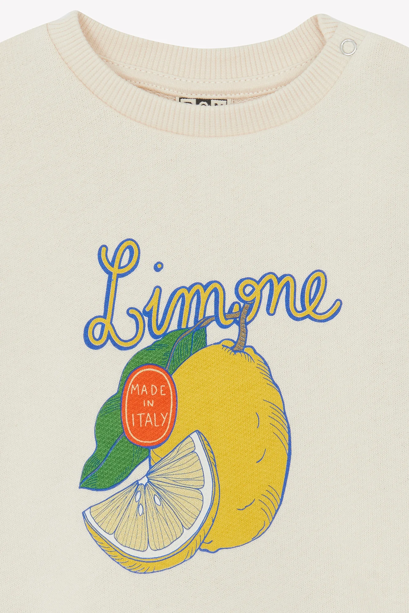 Sweat - Lys écru bonton illustration "Limone" - Image 5