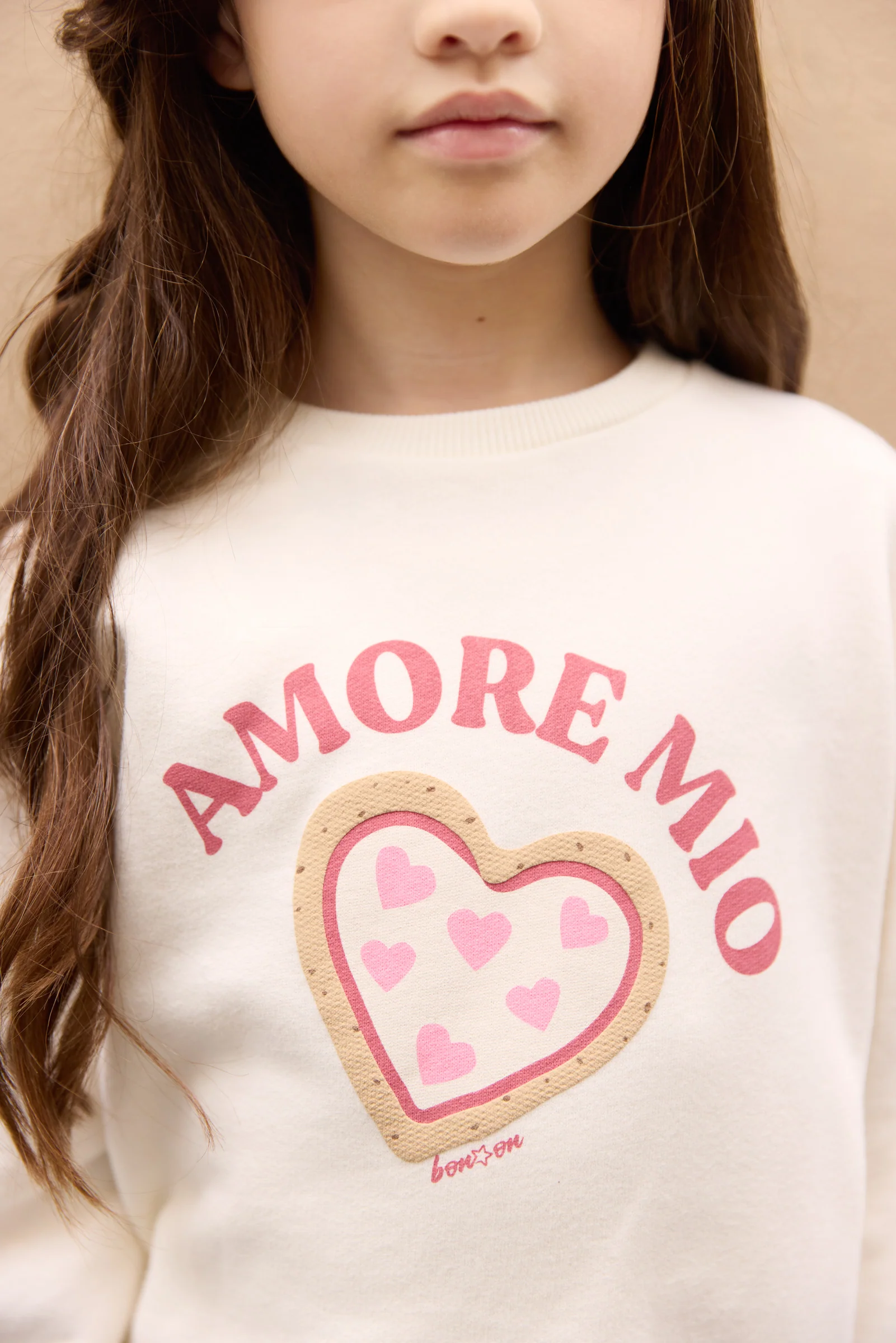 Sweat - Lys ecru bonton illustration "Amore Mio" - Image 2