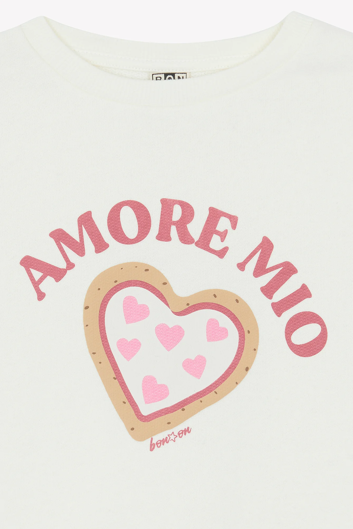 Sweat - Lys ecru bonton illustration "Amore Mio" - Image 4