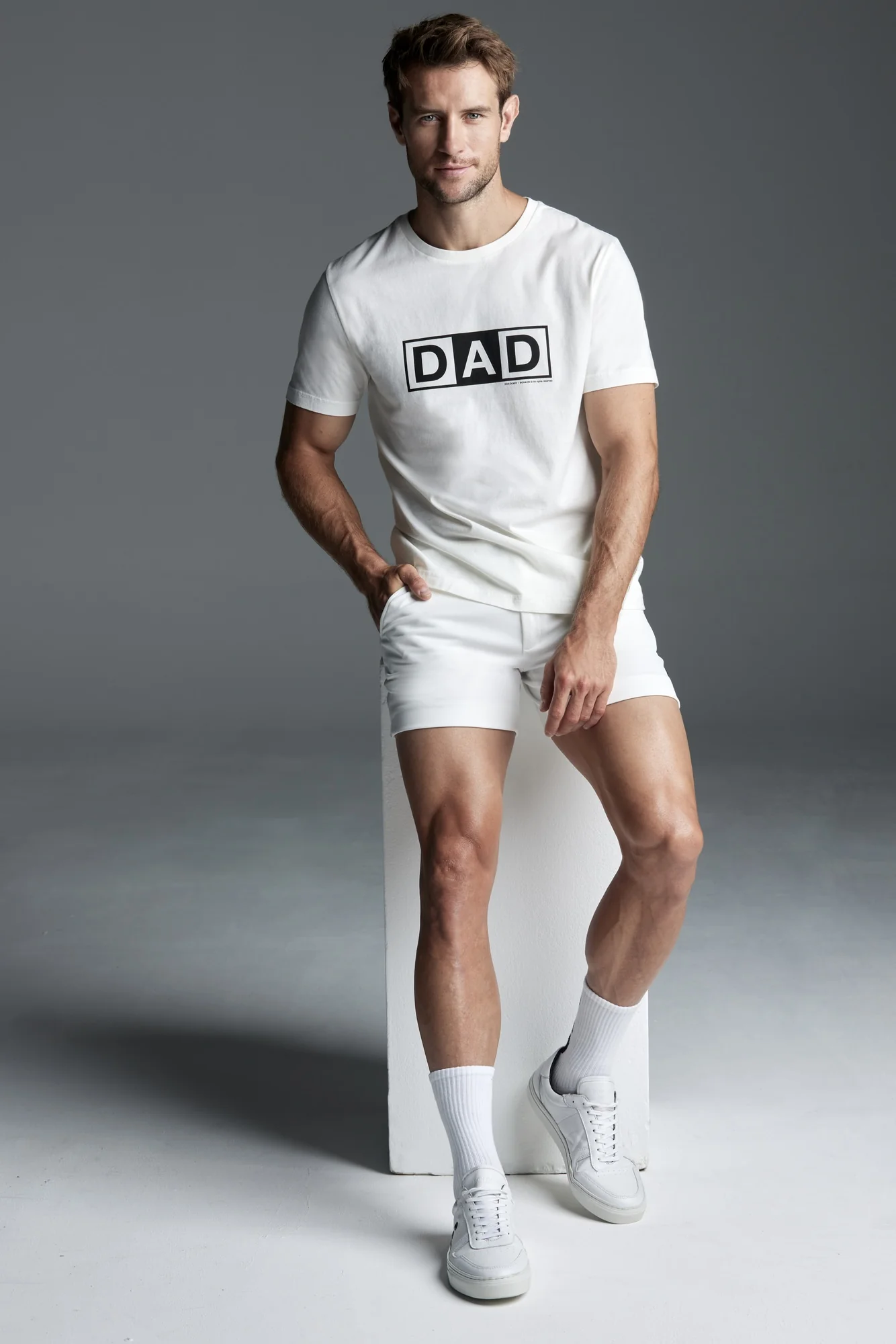 T-shirt - Dad écru Homme coton BONTON + RON DORFF