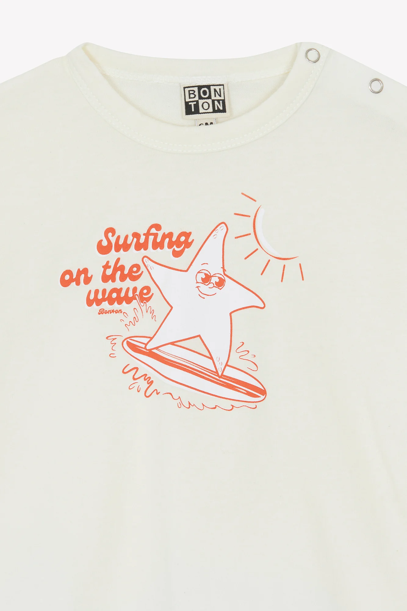 T-shirt - Livio  surfing écru bonton - Image 2