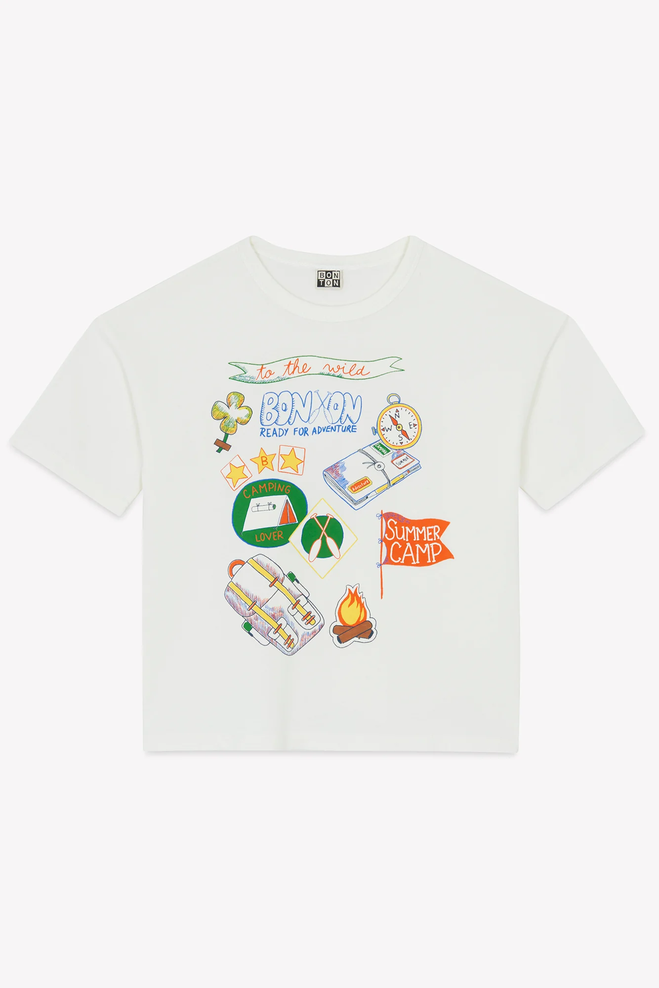T-shirt - Livio blanc hamac illustration summer camp - Image 3