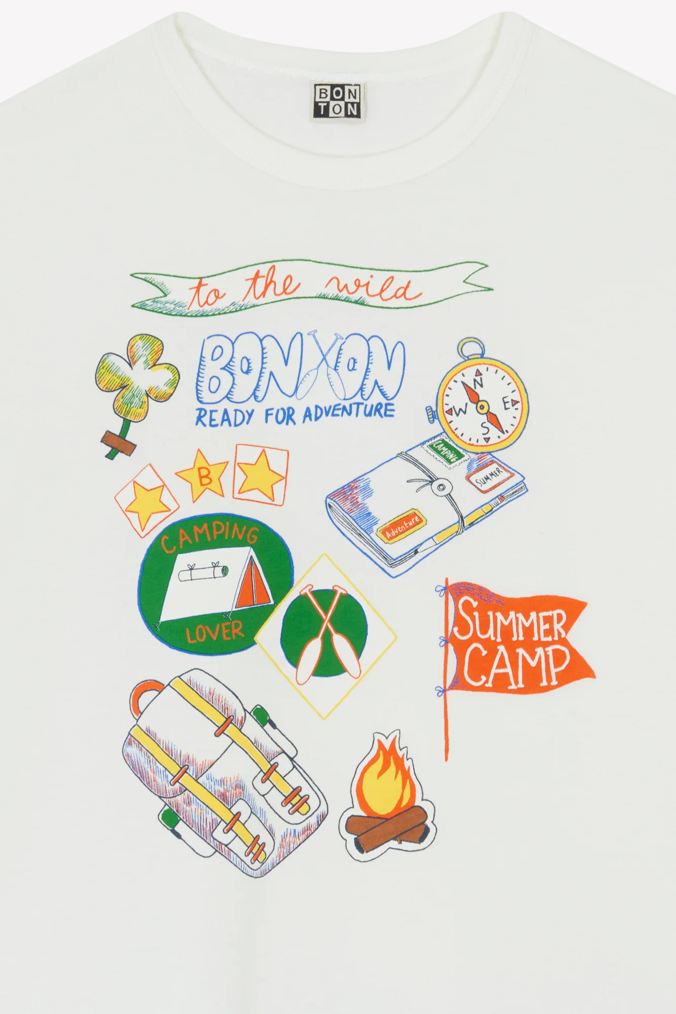 T-shirt - Livio blanc hamac illustration summer camp - Image 4