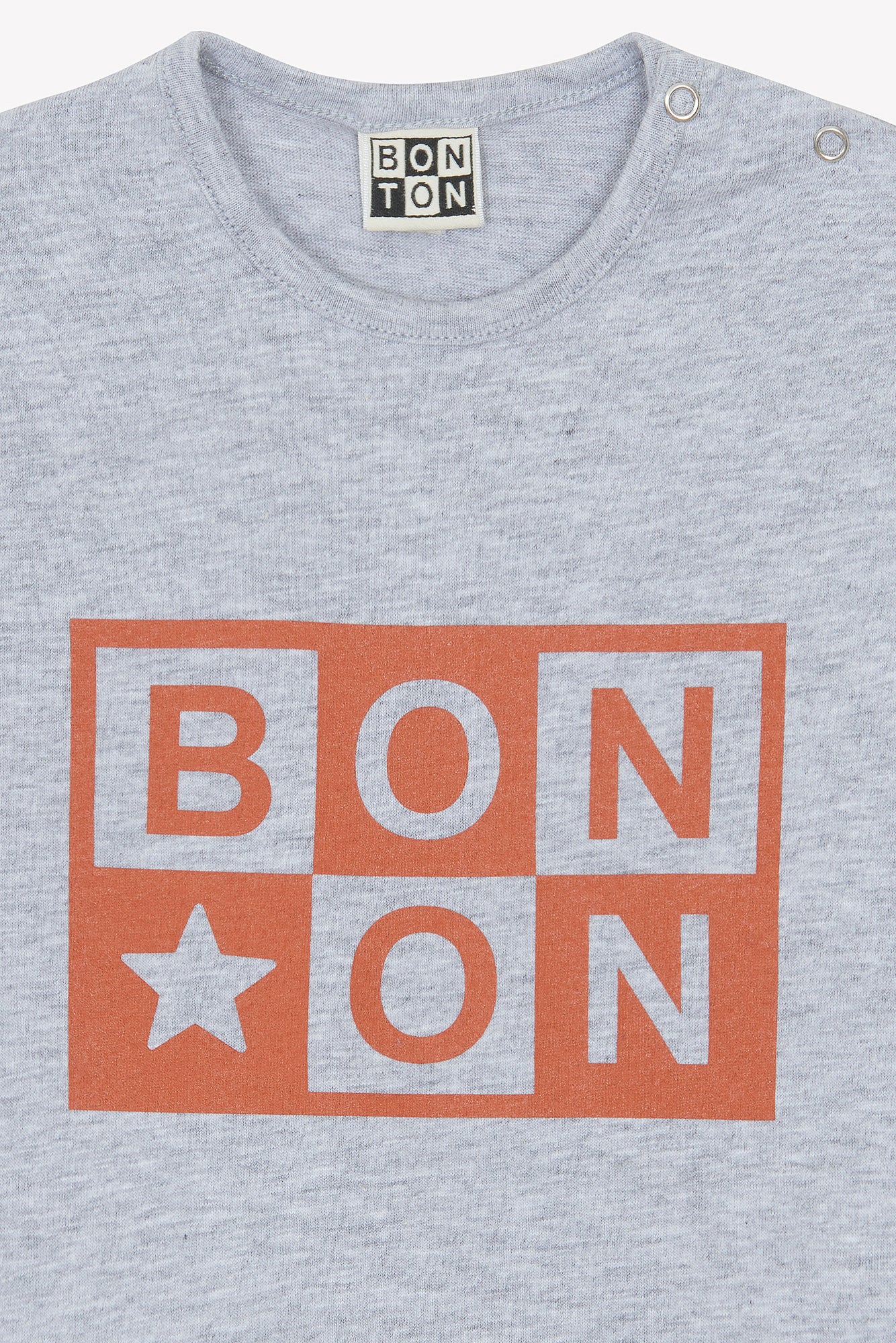 T-shirt - Tuba  gris chiné logo Bonton - Image 2