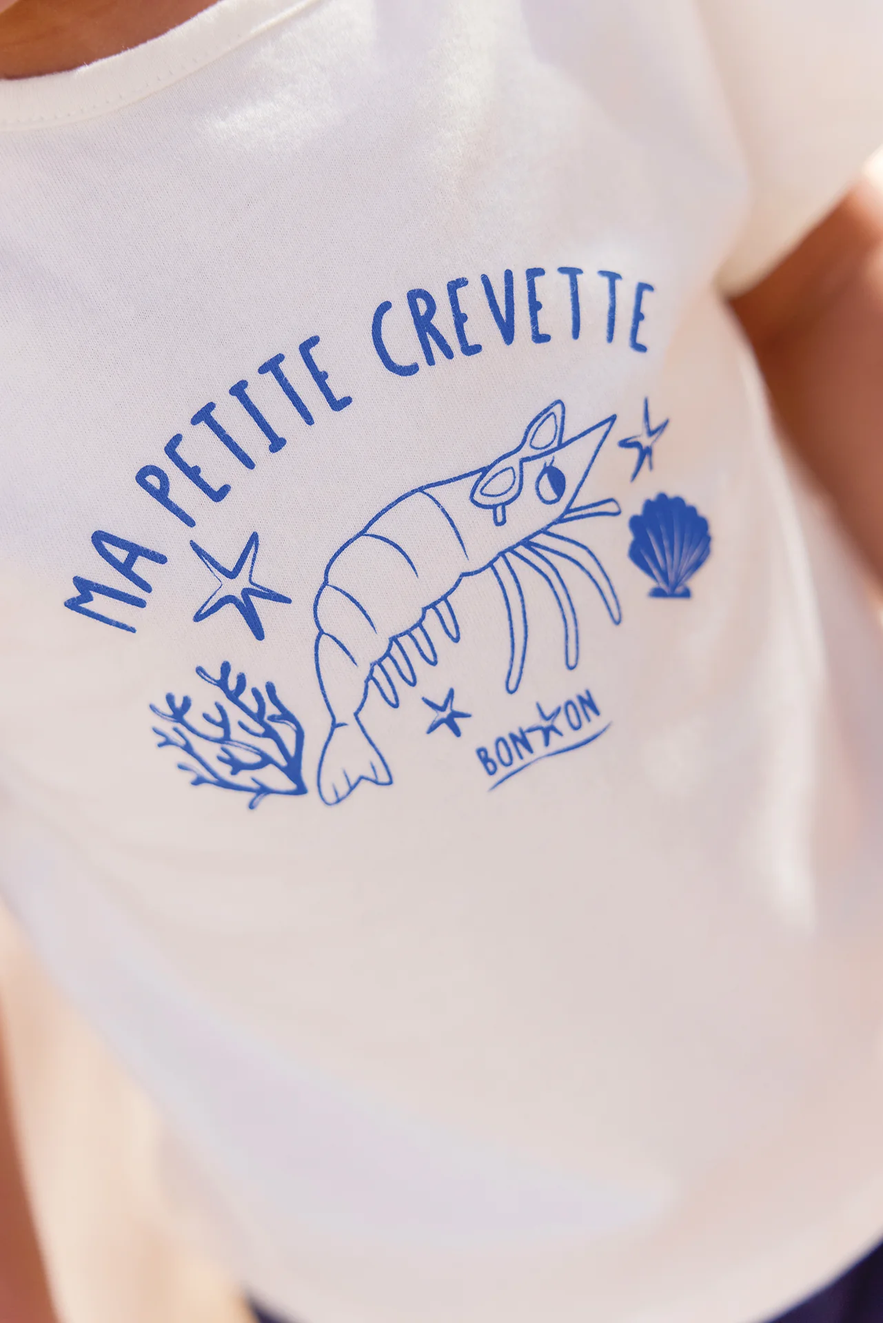 T-shirt - Tuba écru illustration "Ma petite crevette" - Image 2